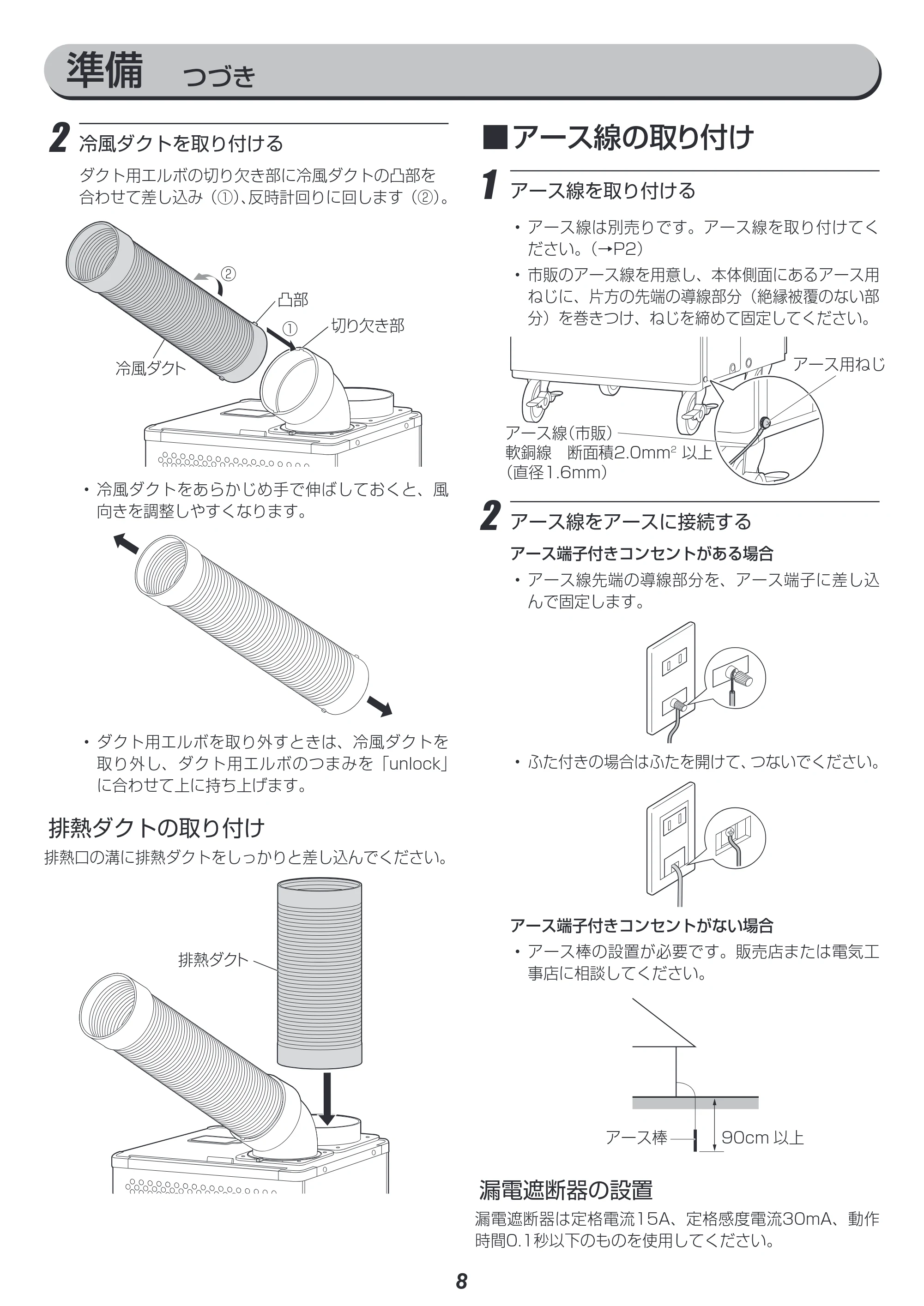 アイリスオーヤマ ISAC-1201 取扱説明書 — 原本ページ — 8ページ