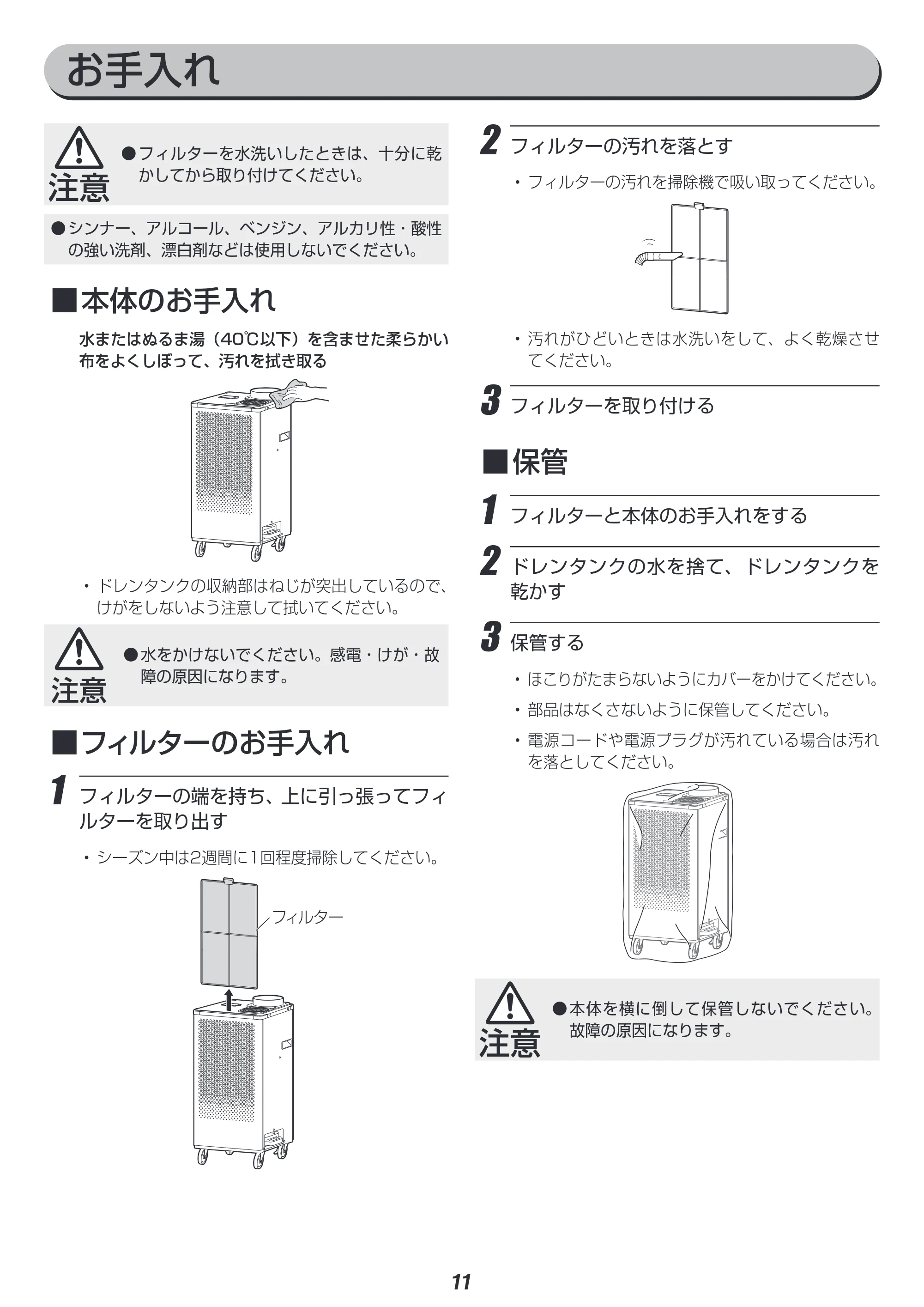 アイリスオーヤマ ISAC-1201 取扱説明書 — 原本ページ — 11ページ