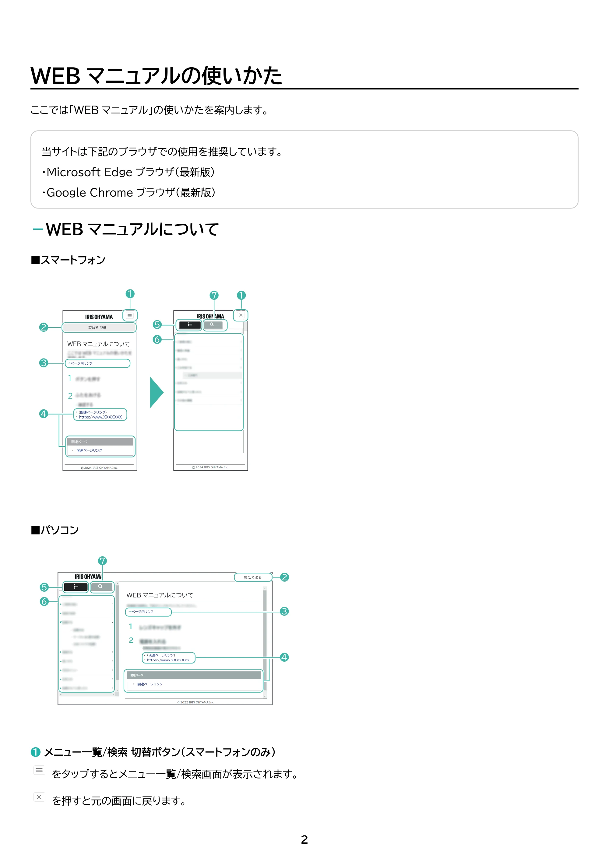 アイリスオーヤマ IBT-A60101 取扱説明書 — 原本ページ — 2ページ