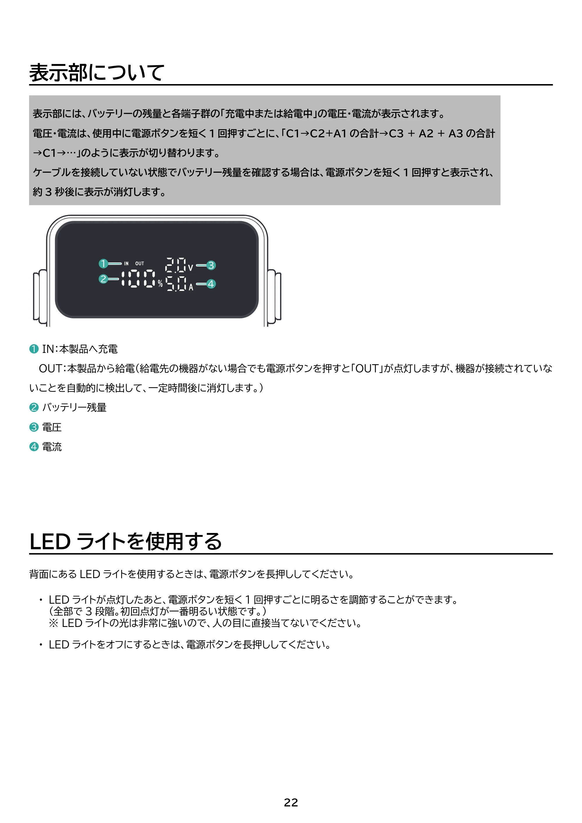 アイリスオーヤマ IBT-A60101 取扱説明書 — 原本ページ — 22ページ