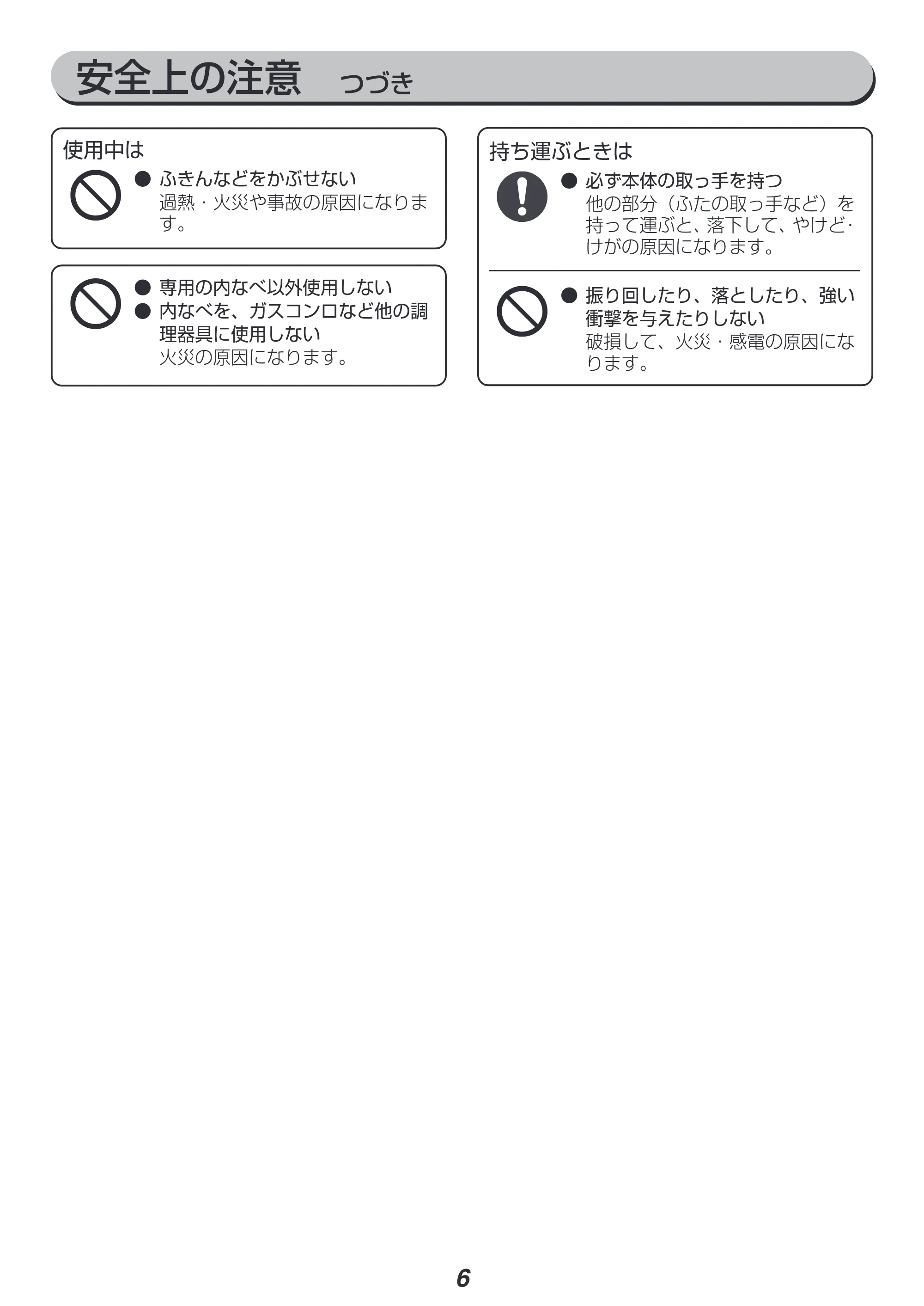 アイリスオーヤマ PC-MA3 取扱説明書 — 原本ページ — 6ページ