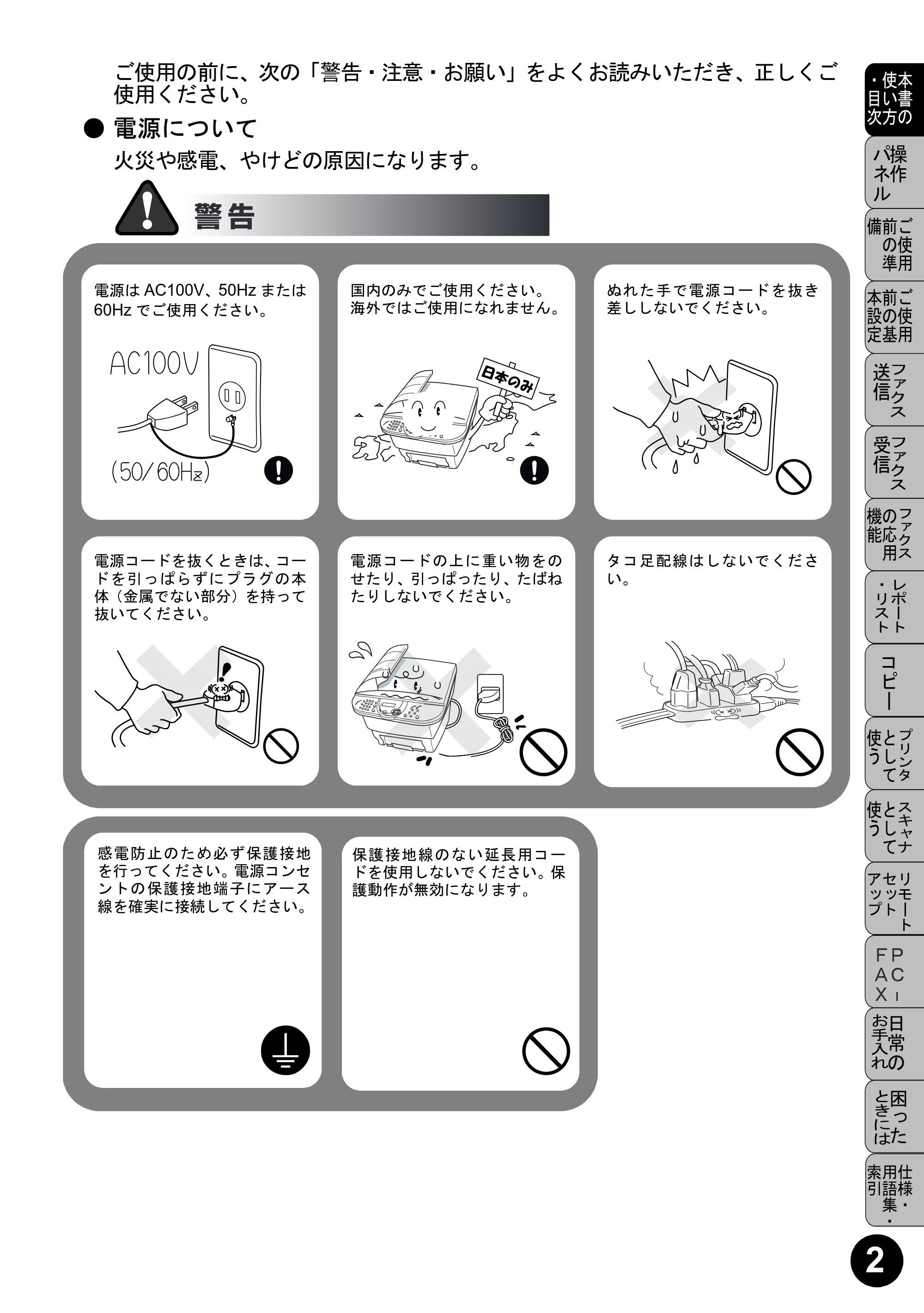 ブラザー MFC-6800J 取扱説明書（本体） — 原本ページ — 3ページ