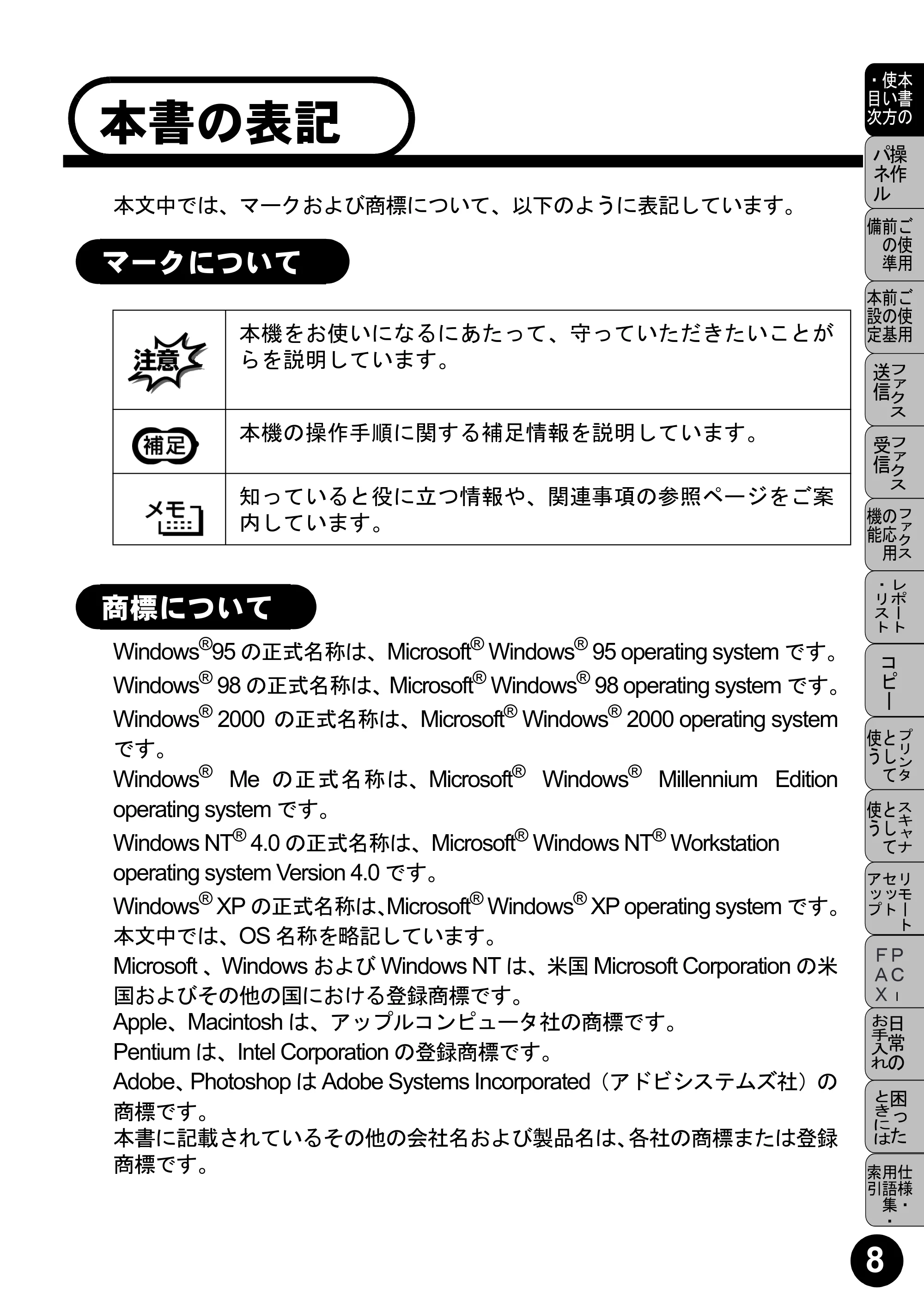 ブラザー MFC-6800J 取扱説明書（本体） — 原本ページ — 9ページ