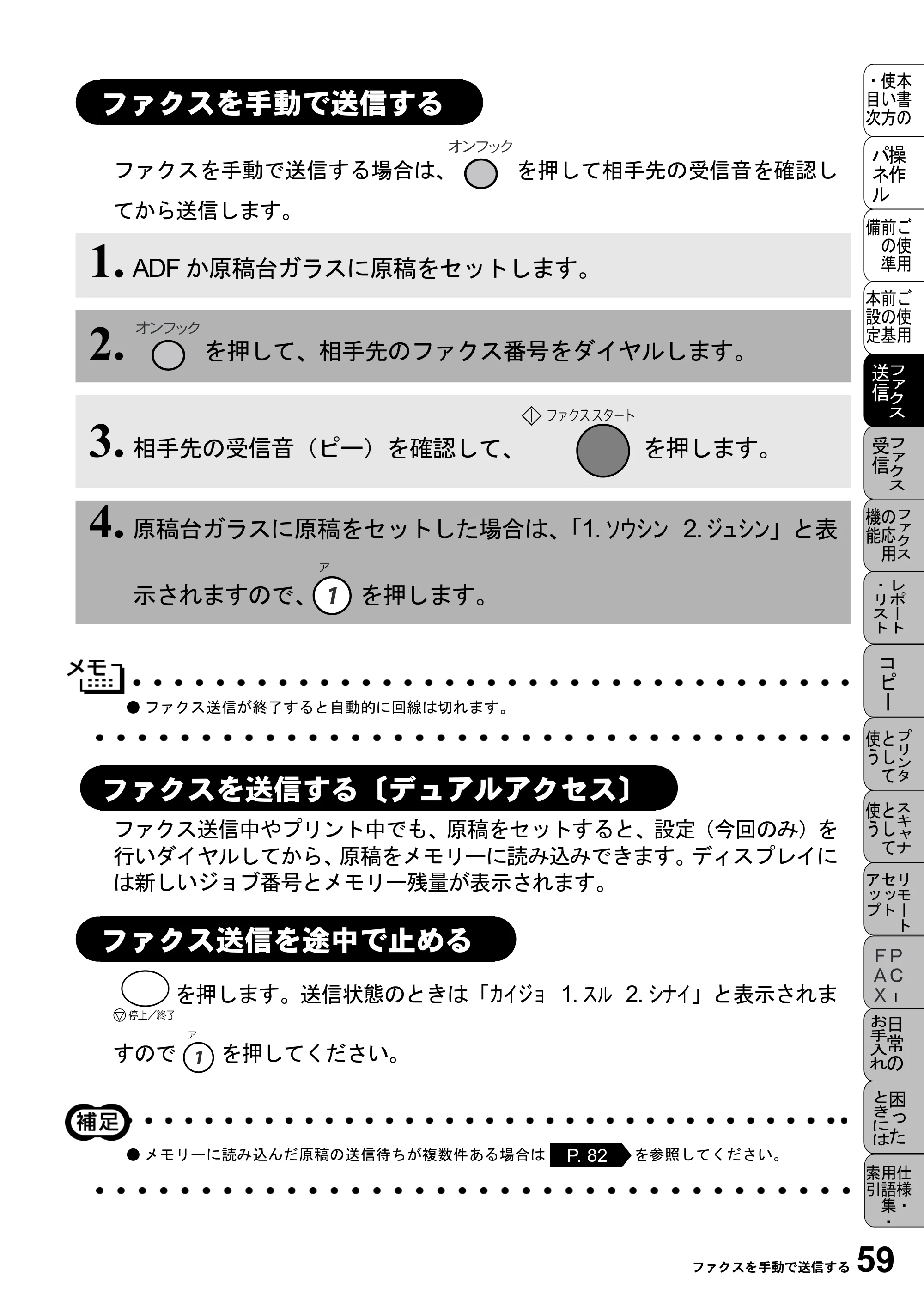 ブラザー MFC-6800J 取扱説明書（本体） — ファクスを手動で送信する — 原本ページ — 73ページ