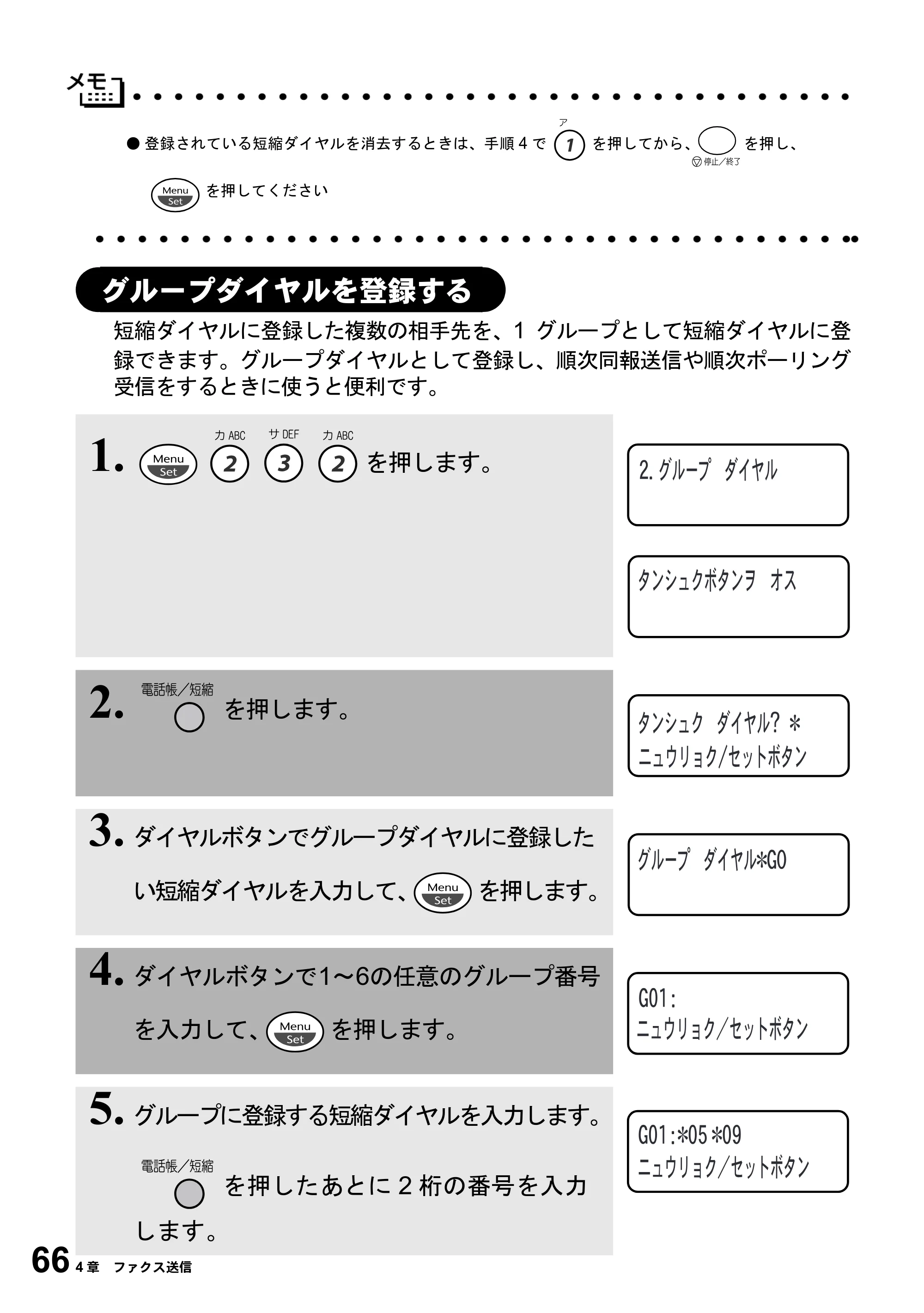 ブラザー MFC-6800J 取扱説明書（本体） — グループダイヤルを登録する — 原本ページ — 80ページ