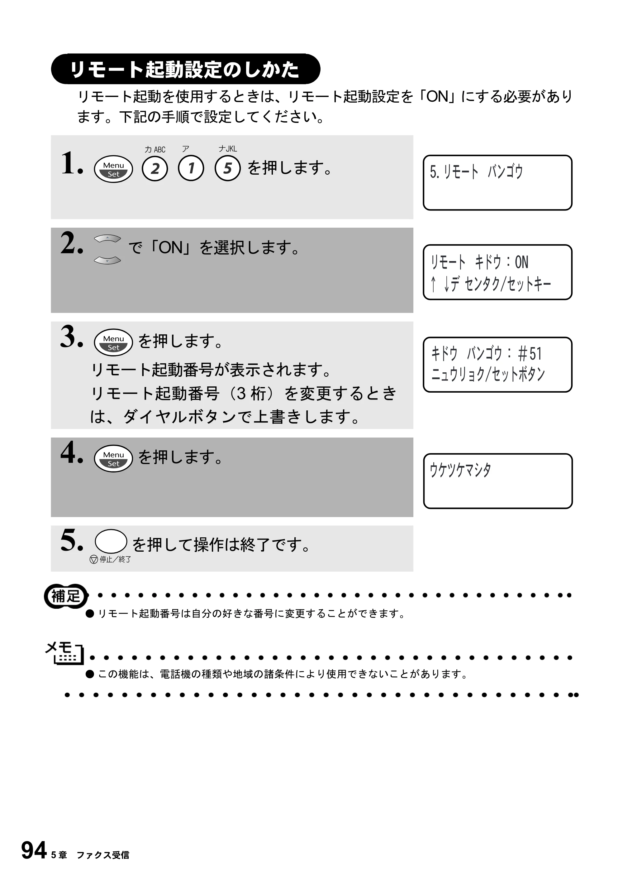 ブラザー MFC-6800J 取扱説明書（本体） — リモート起動設定のしかた — 原本ページ — 108ページ