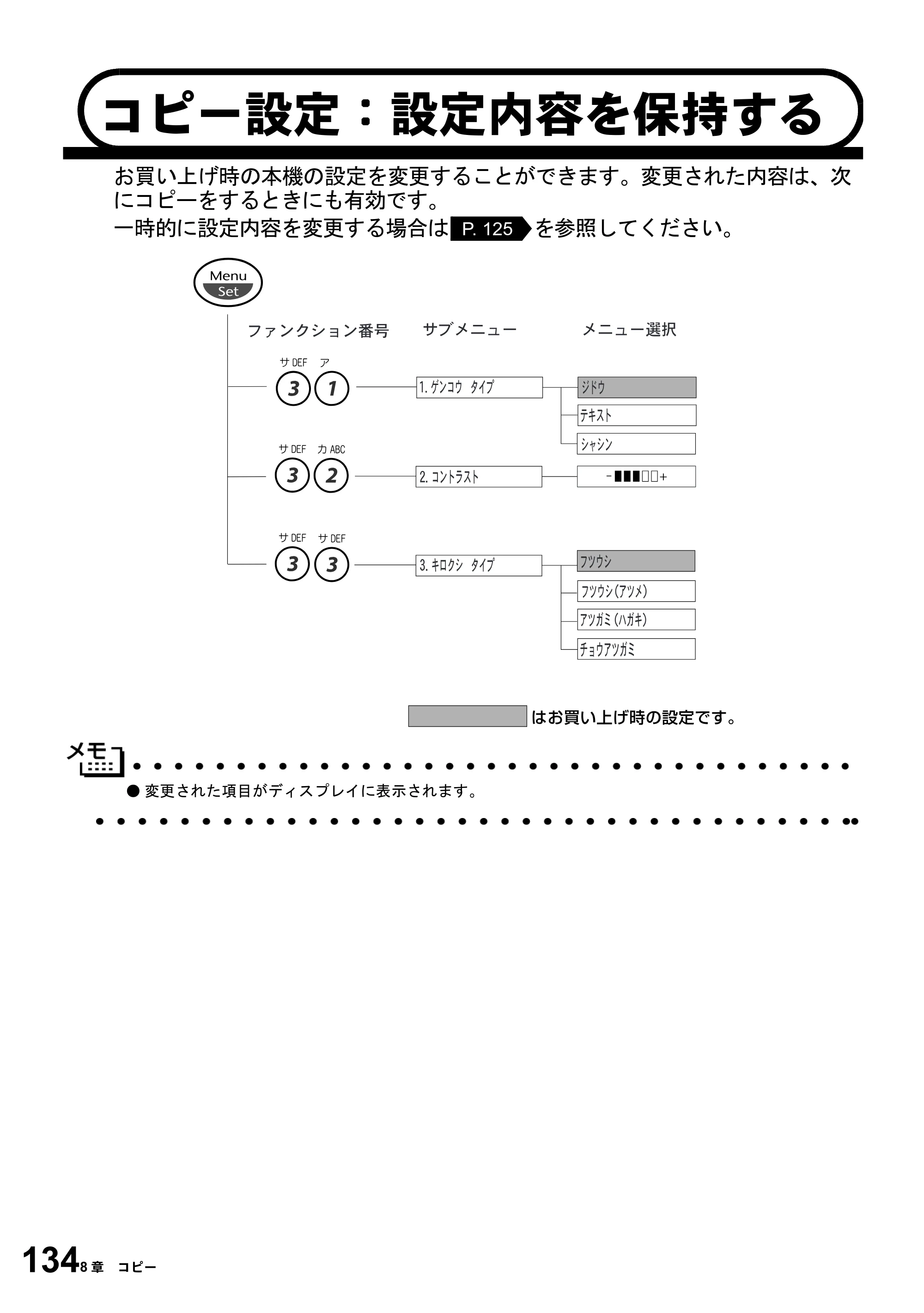 ブラザー MFC-6800J 取扱説明書（本体） — コピー設定：設定内容を保持する — 原本ページ — 148ページ