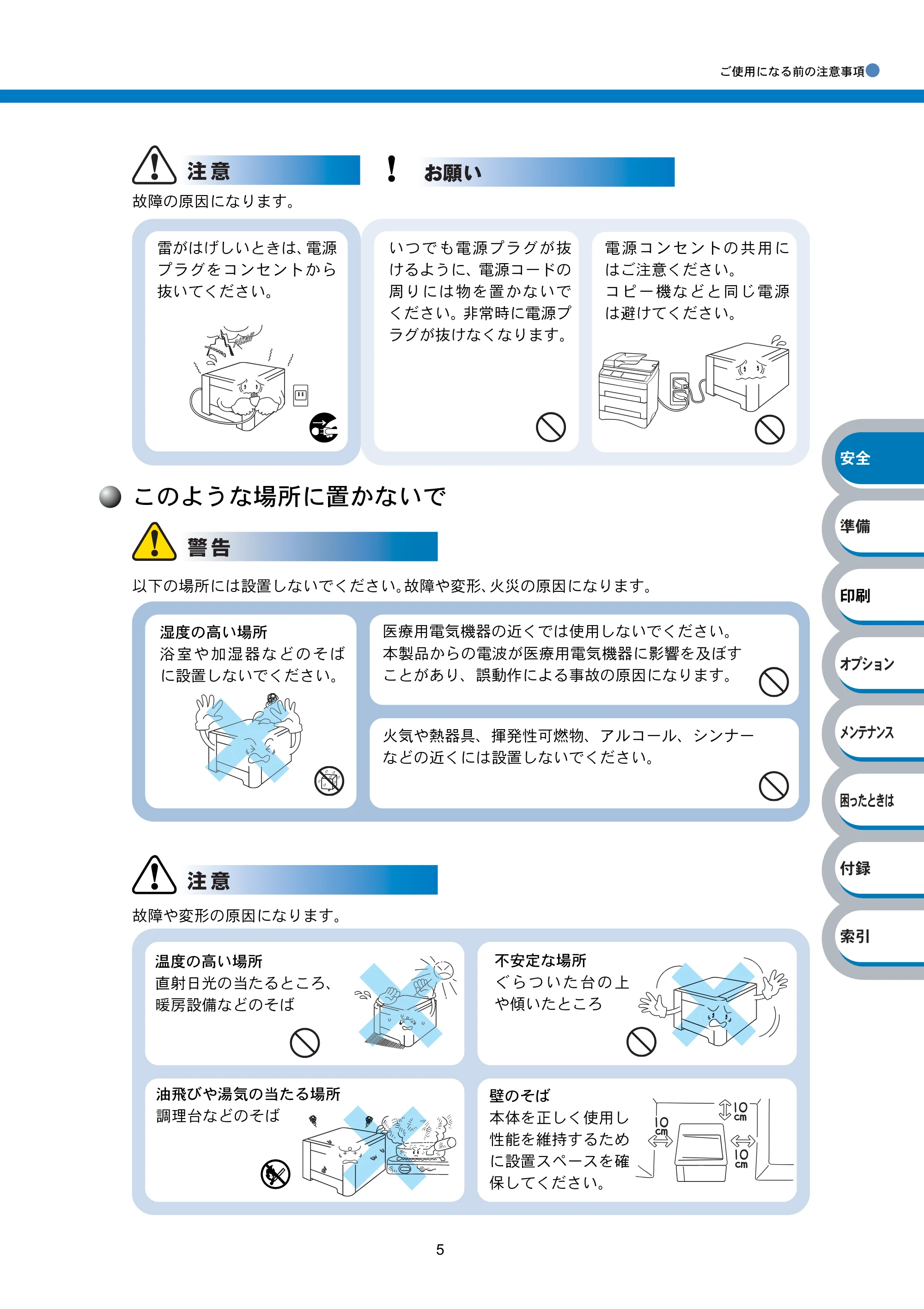 ブラザー HL-4040CN / HL-4050CDN 取扱説明書(本体) — 原本ページ — 5ページ