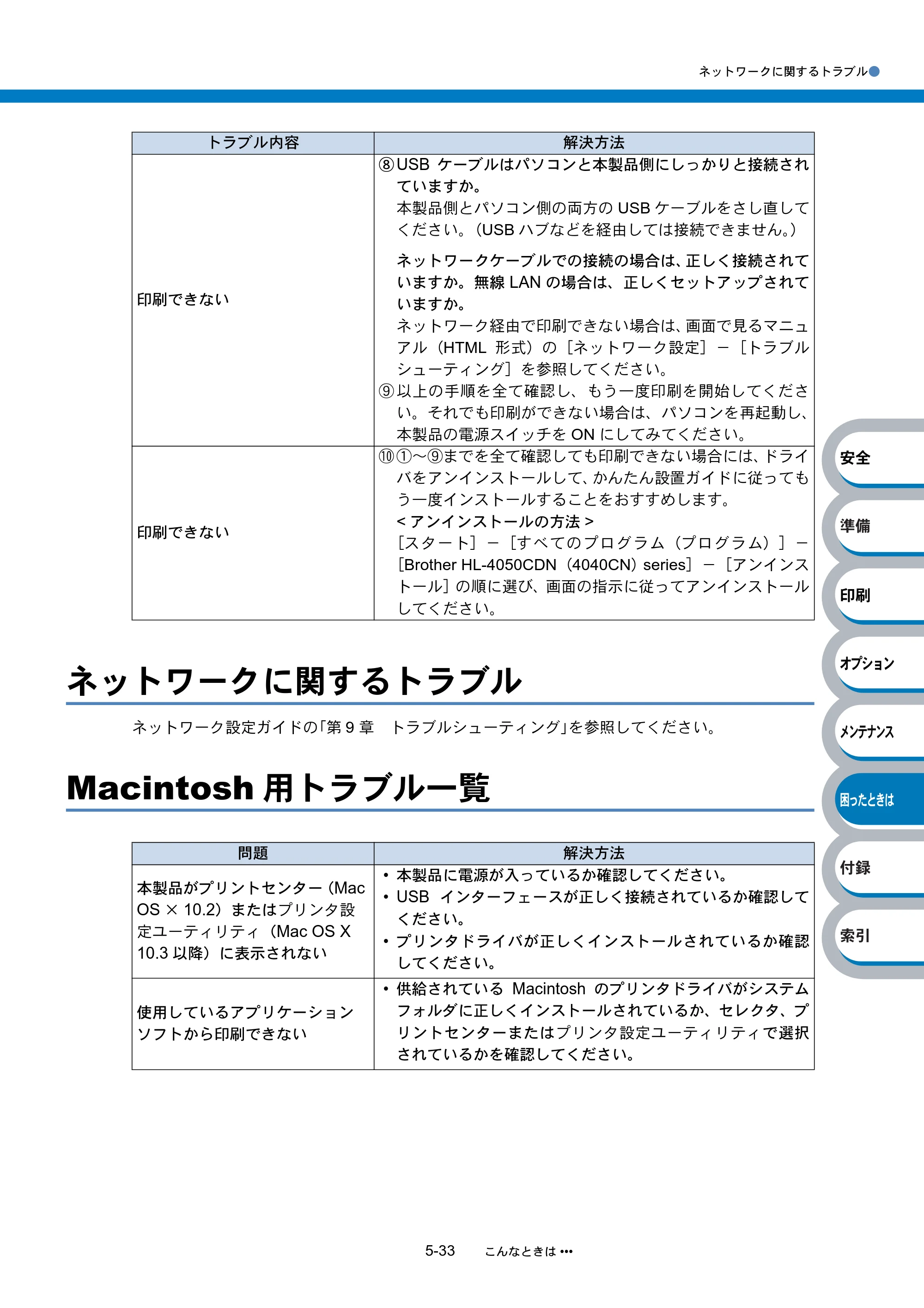 ブラザー HL-4040CN / HL-4050CDN 取扱説明書（本体） — 原本ページ — 241ページ