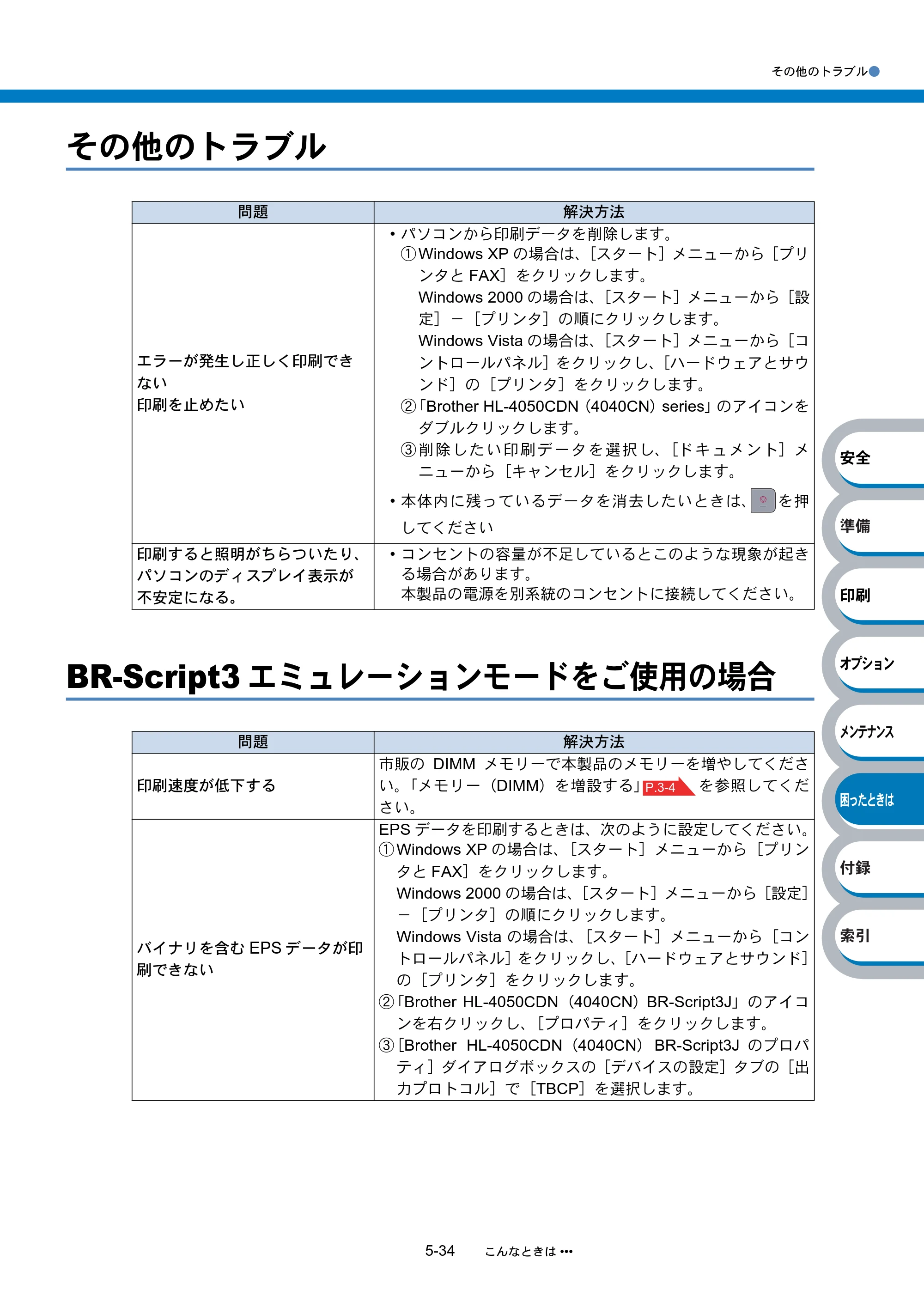 ブラザー HL-4040CN / HL-4050CDN 取扱説明書（本体） — 原本ページ — 242ページ