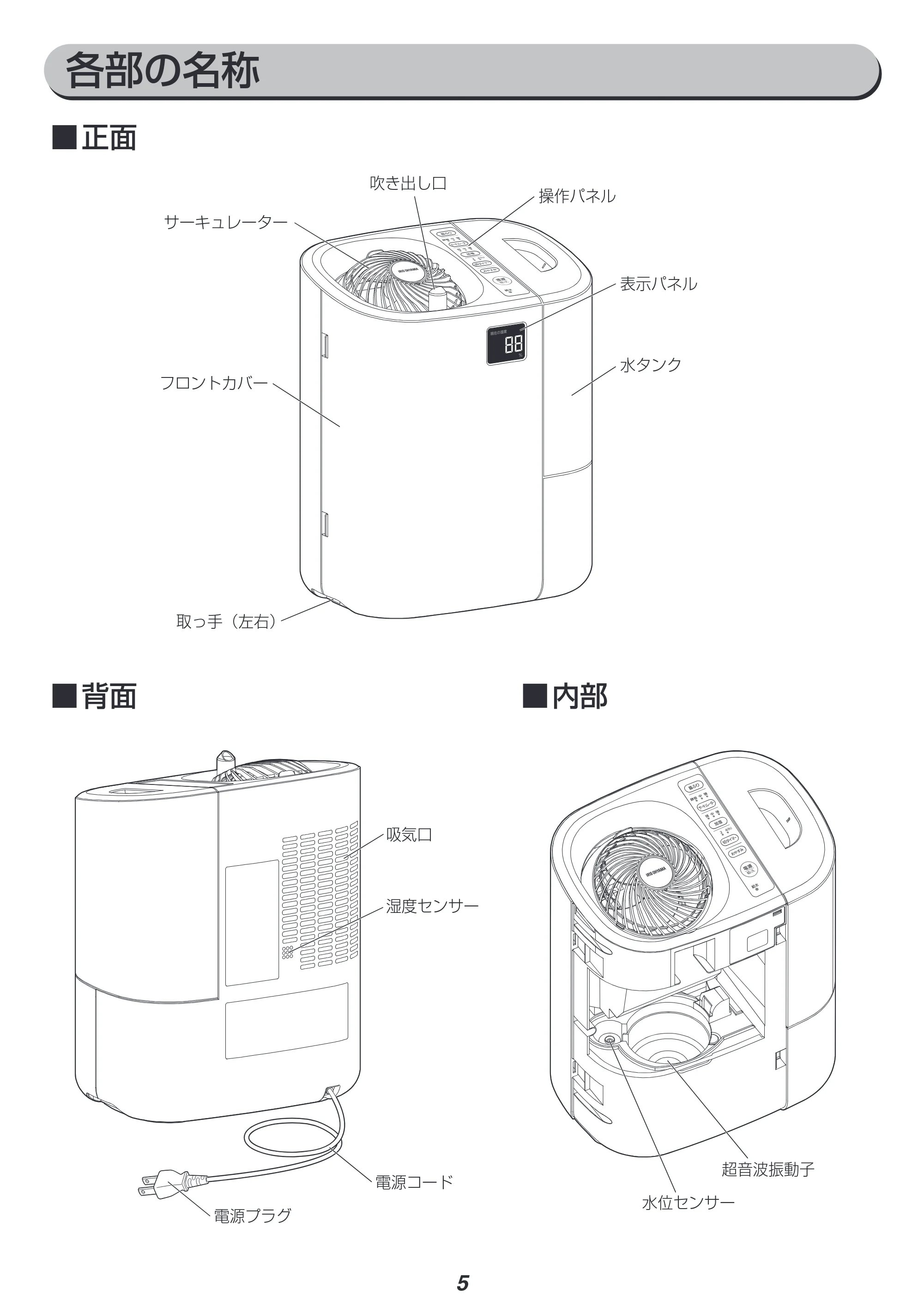アイリスオーヤマ HCK-5520 取扱説明書 — 原本ページ — 5ページ