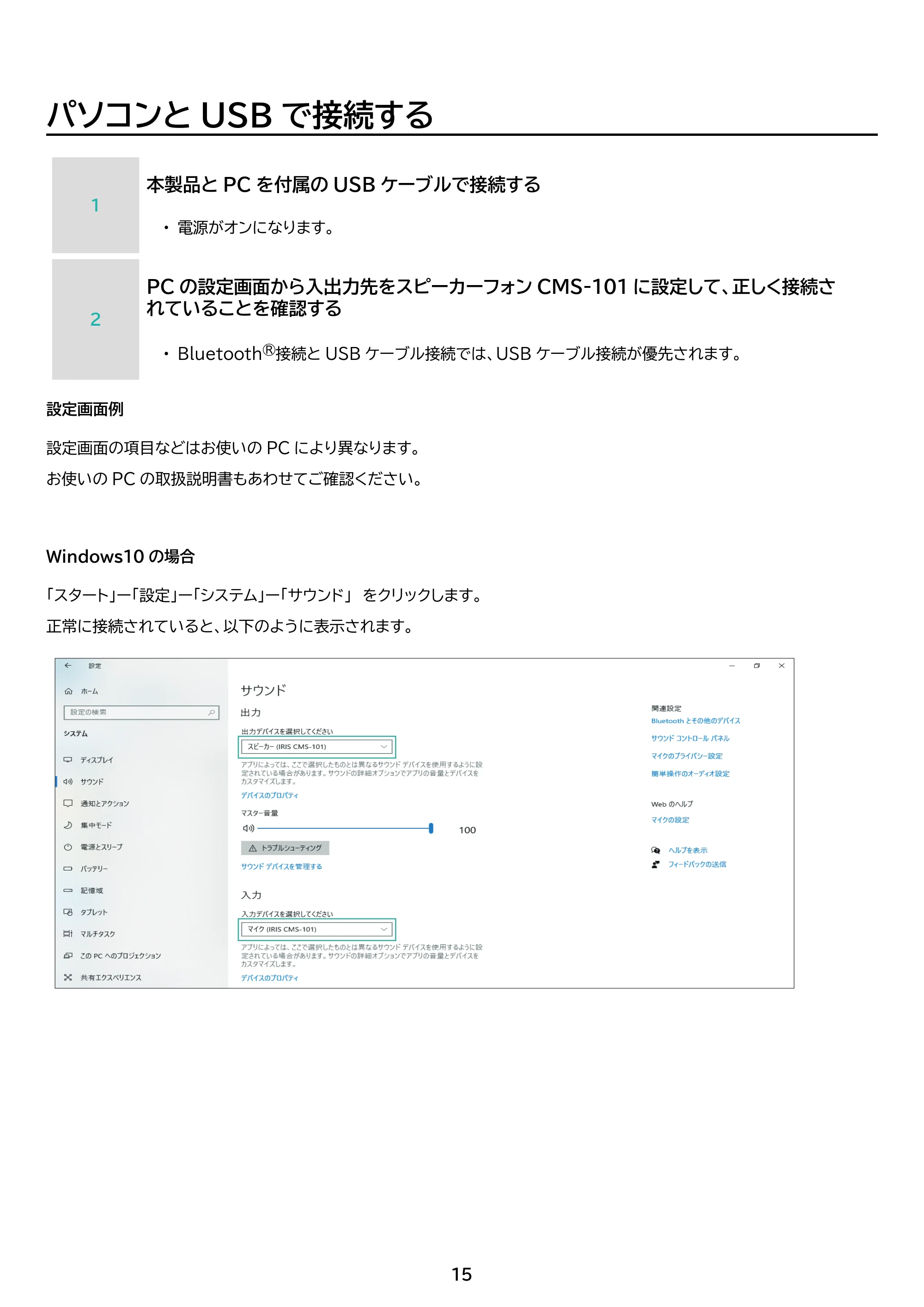 アイリスオーヤマ CMS-101 取扱説明書 — 原本ページ — 15ページ