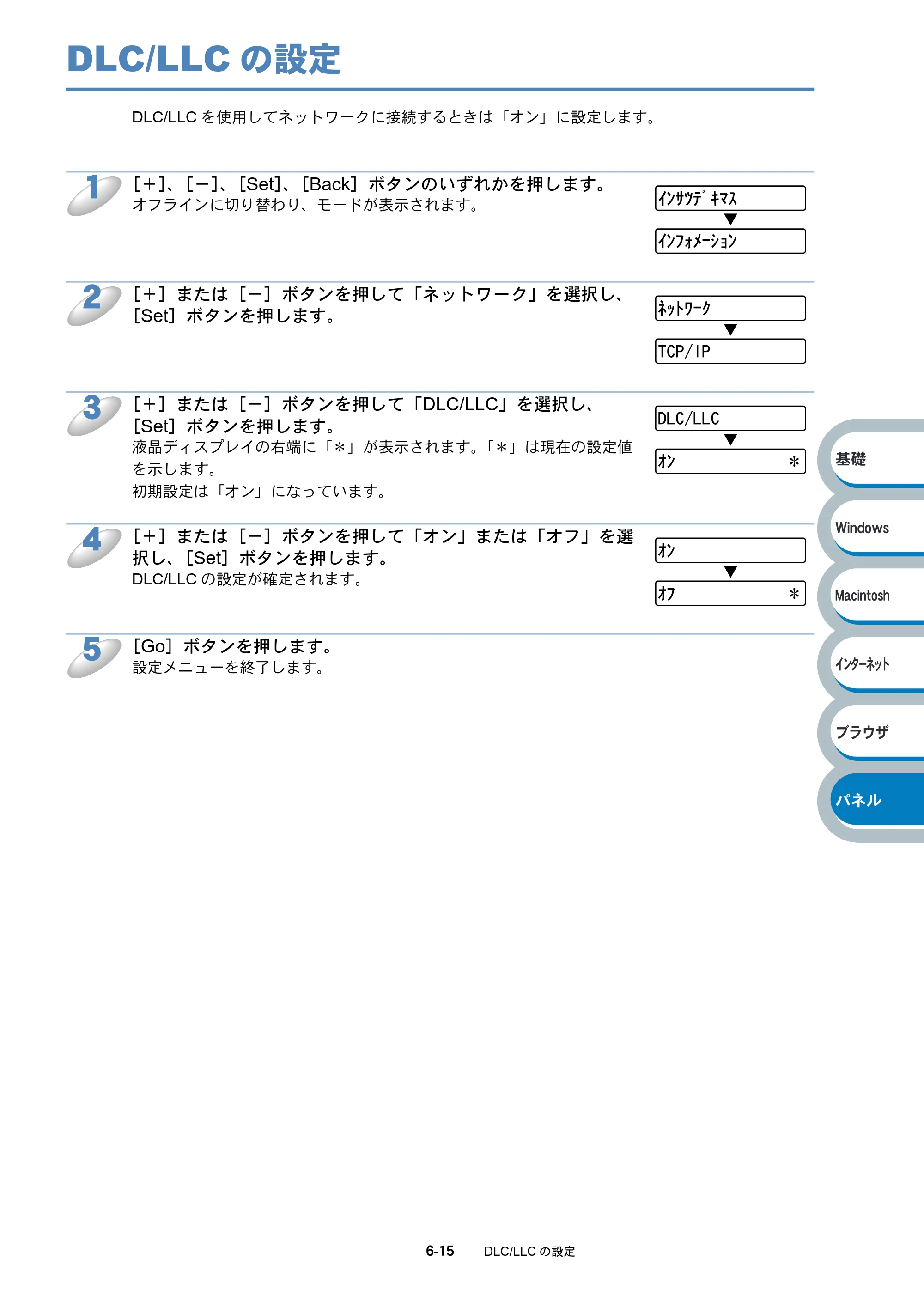 ブラザー HL-6050DN ネットワーク取扱説明書 — DLC/LLCの設定 — 原本ページ — 103ページ