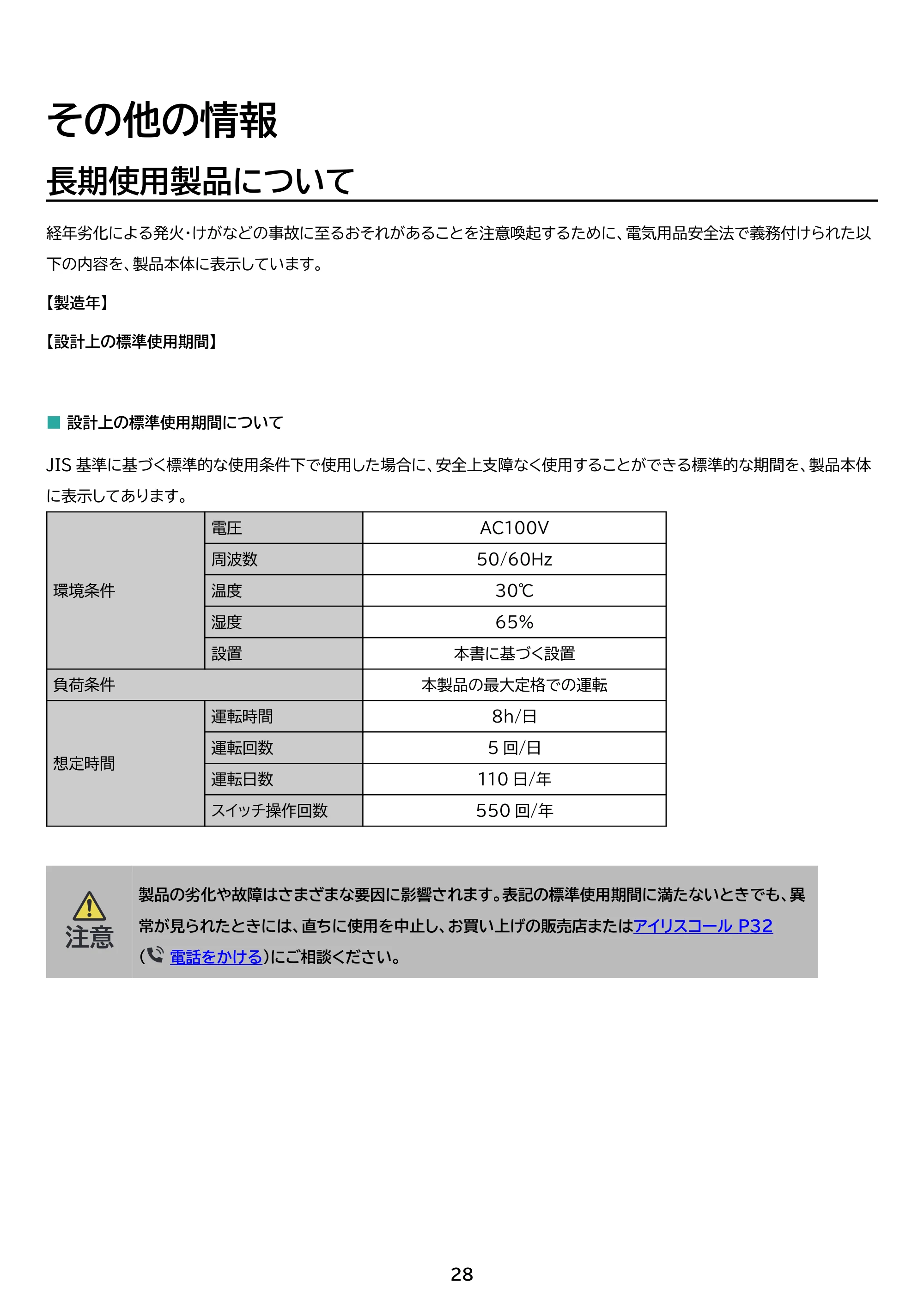 アイリスオーヤマ KCF-MKD151EC 取扱説明書 — 原本ページ — 28ページ