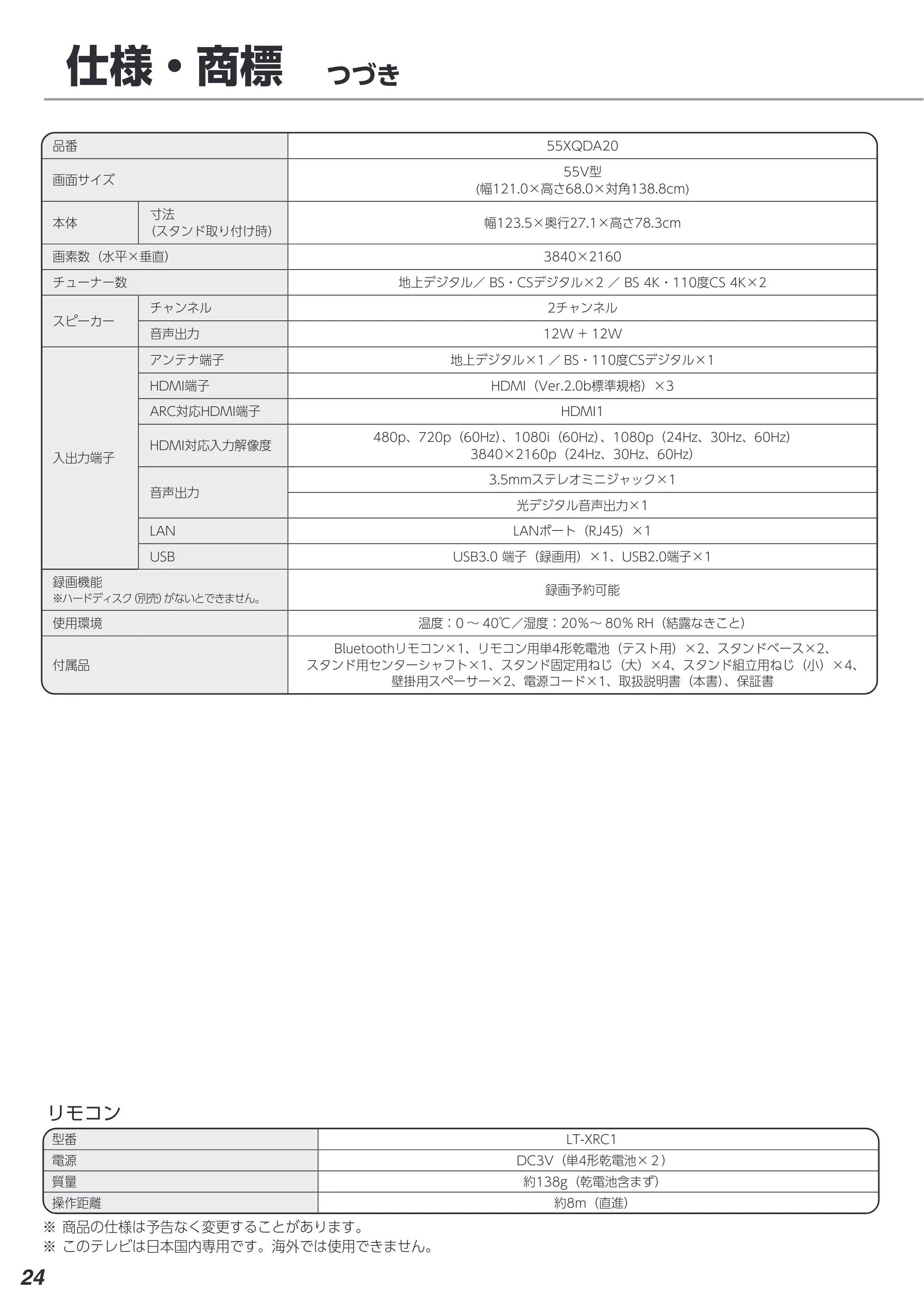 アイリスオーヤマ XDA20 取扱説明書 — 原本ページ — 24ページ