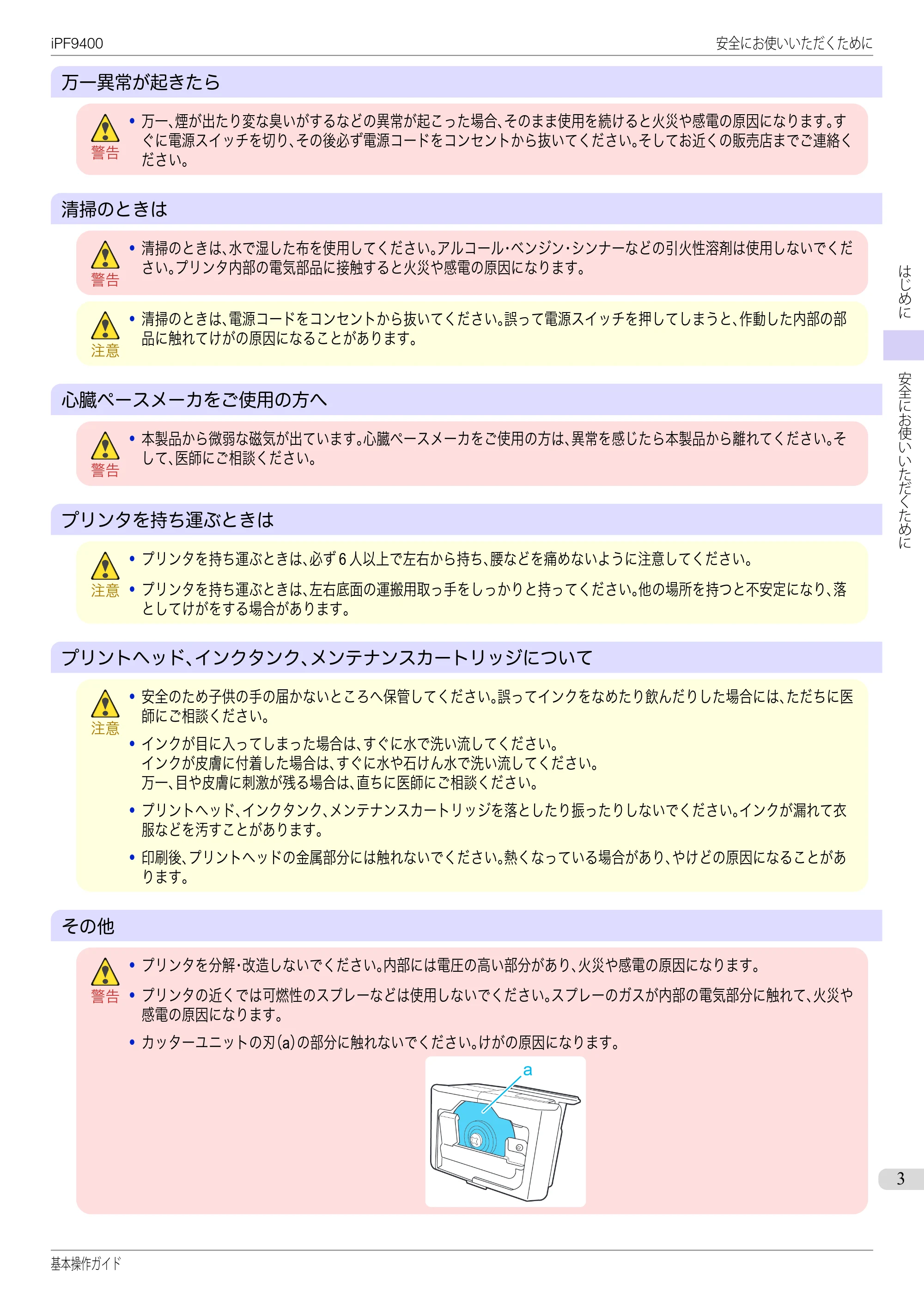 キヤノン iPF9400 基本操作ガイド(PDF:21.1MB) — 原本ページ — 3ページ