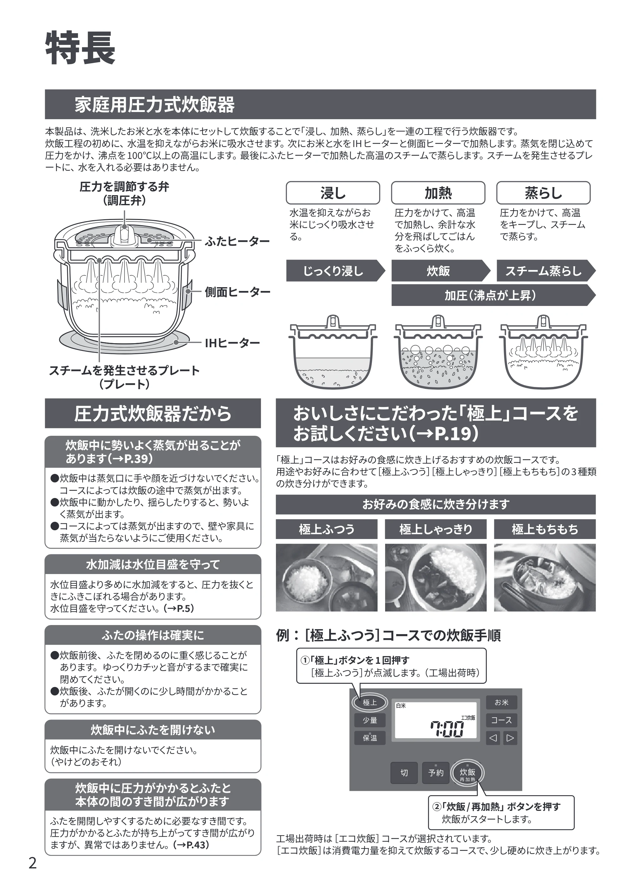 日立 RZ-V100KM 取扱説明書 — 特長 — 原本ページ — 2ページ
