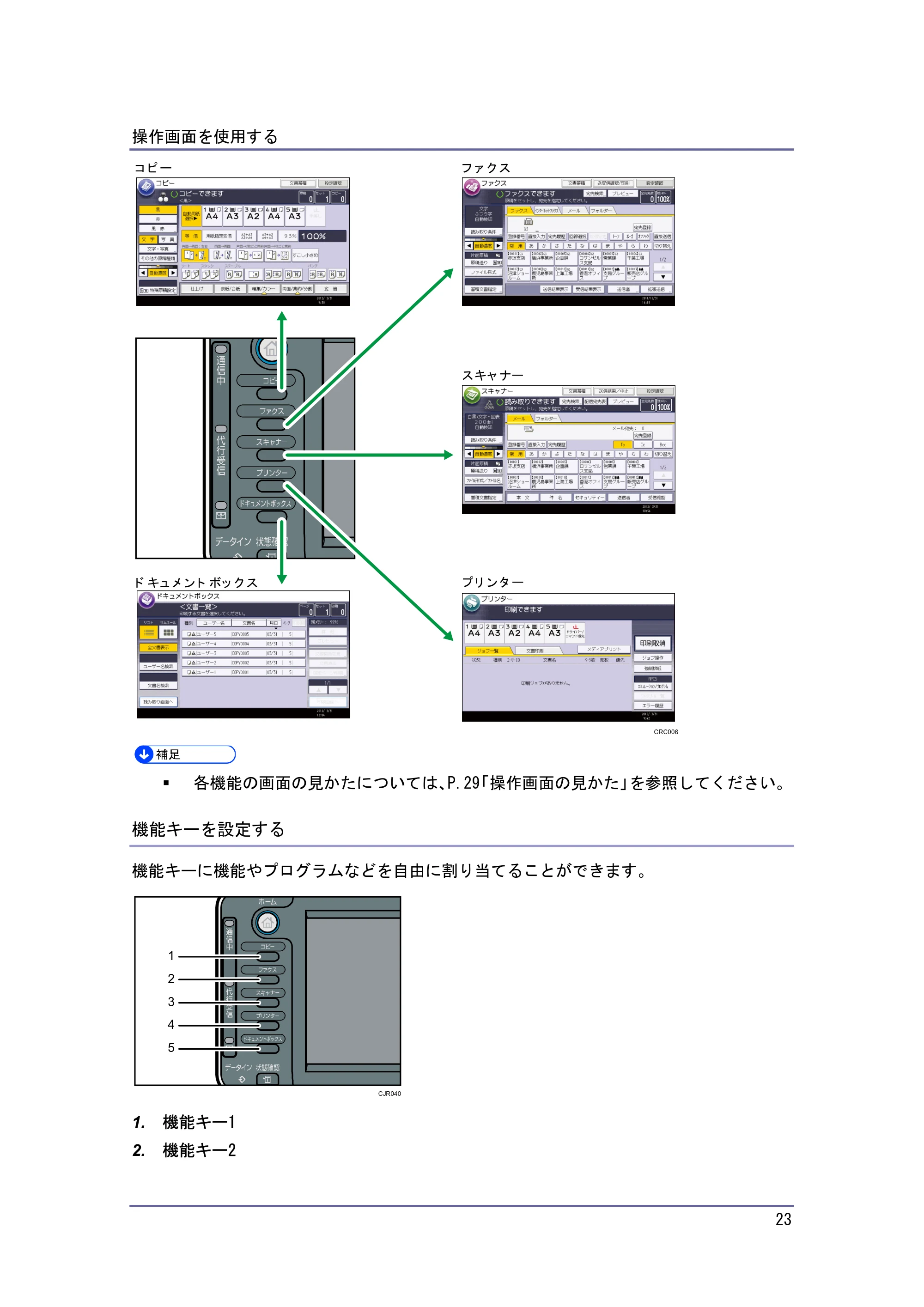 キヤノン iR W940/W940N 本機のご利用にあたって (PDF形式/7.99Mバイト) — 原本ページ — 23ページ