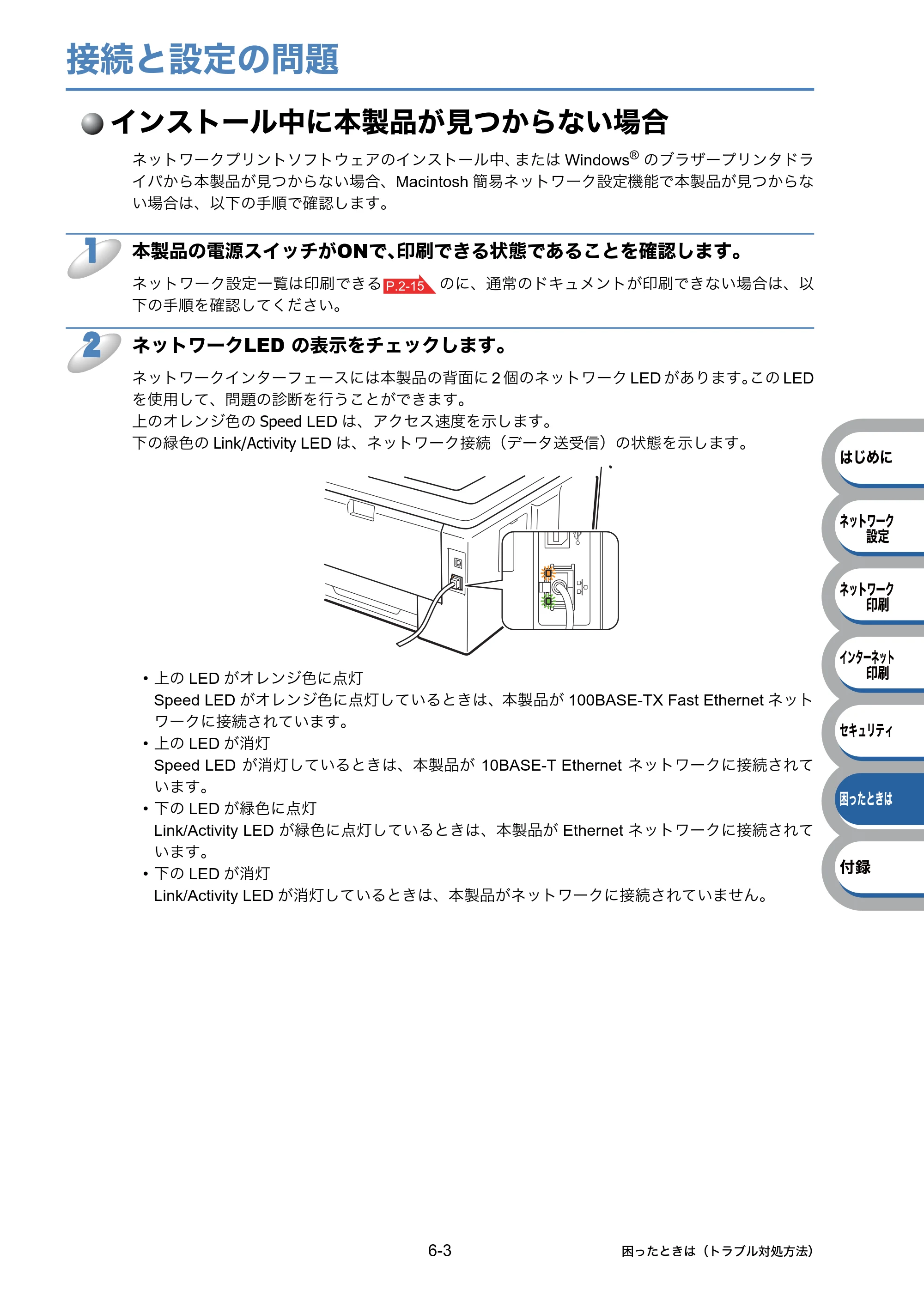 ブラザー HL-3040CN ユーザーズガイド ~ネットワーク設定編~ — 接続と設定の問題 — 原本ページ — 99ページ