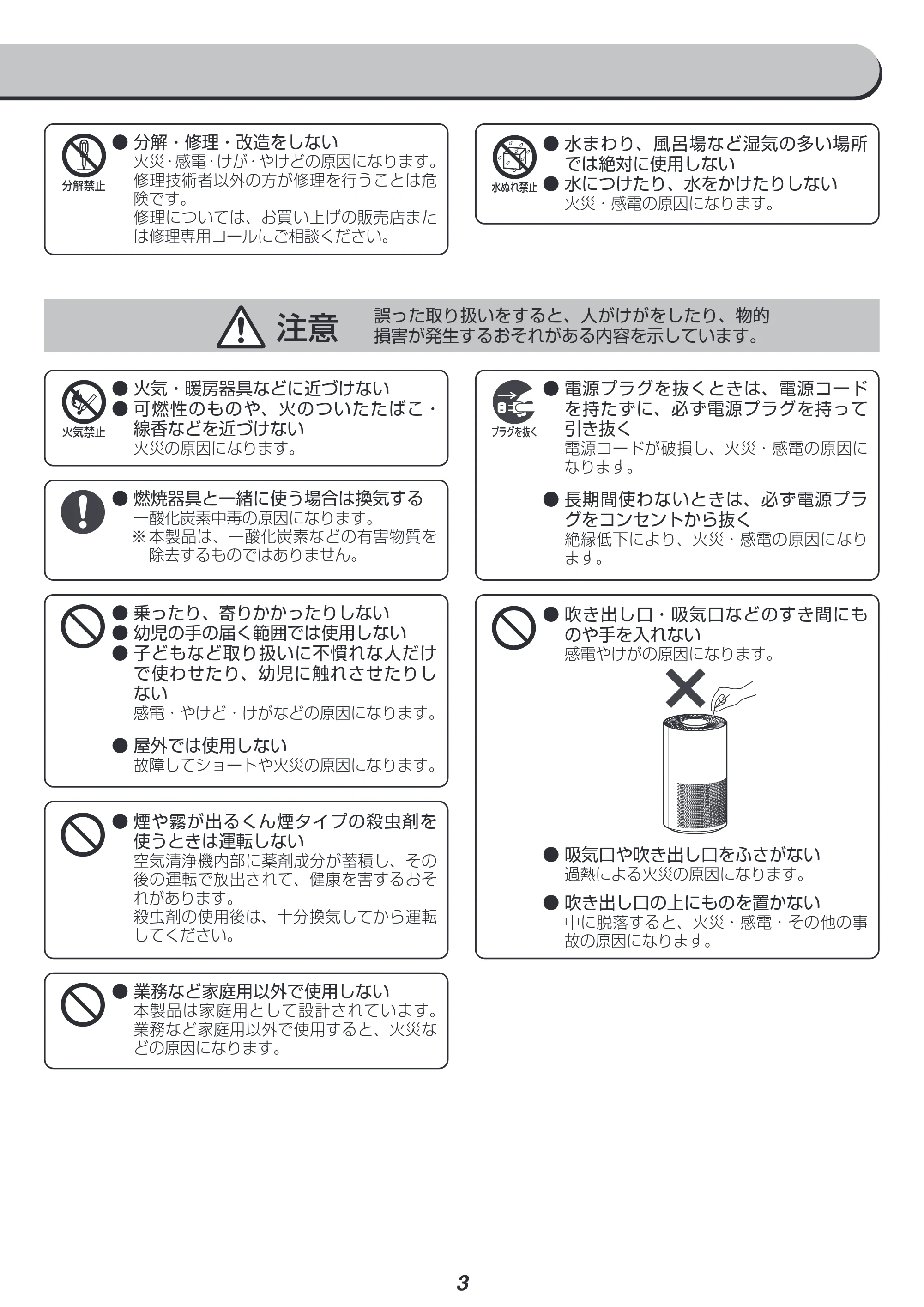 アイリスオーヤマ IAP-A35 取扱説明書 — 原本ページ — 3ページ