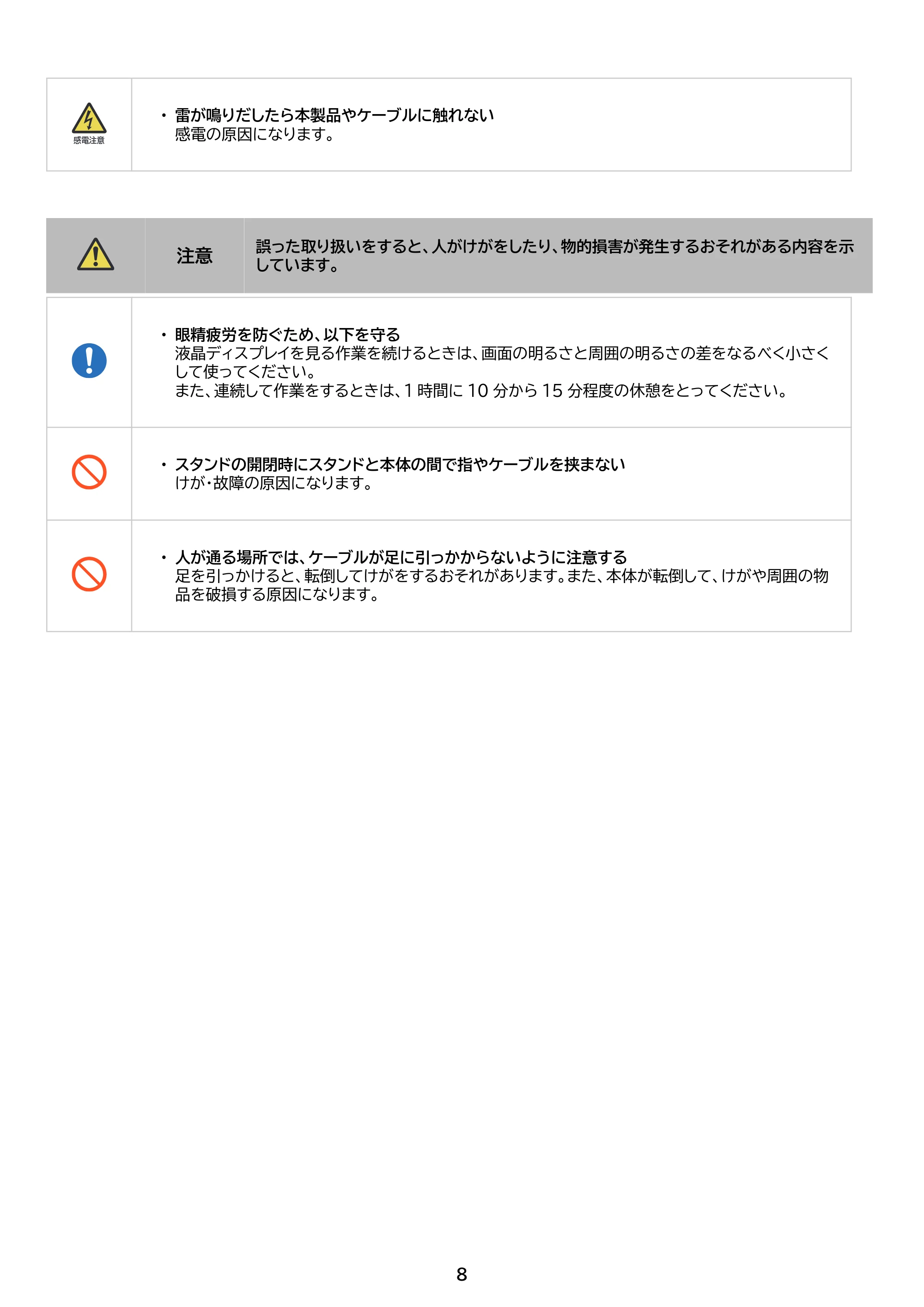 アイリスオーヤマ DP-BF132S 取扱説明書 — 原本ページ — 8ページ