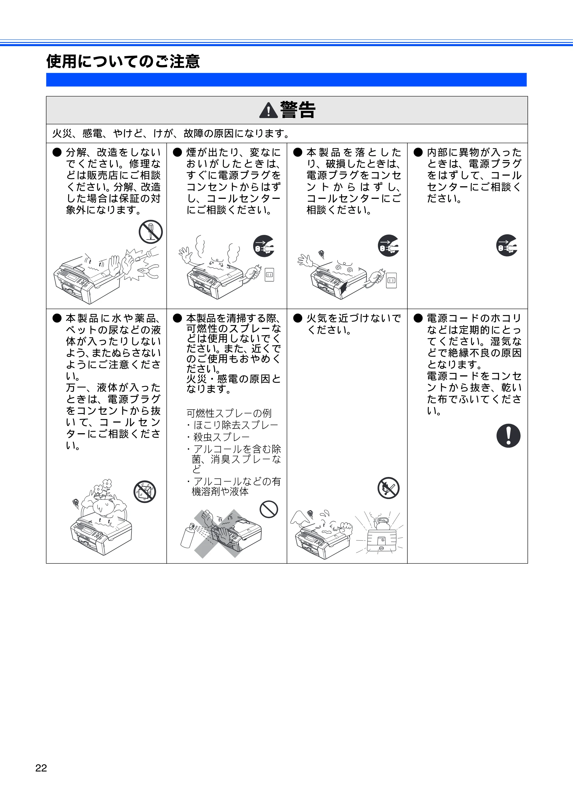ブラザー MFC-495CN ユーザーズガイド ～基本編～ — 使用についてのご注意 — 原本ページ — 24ページ