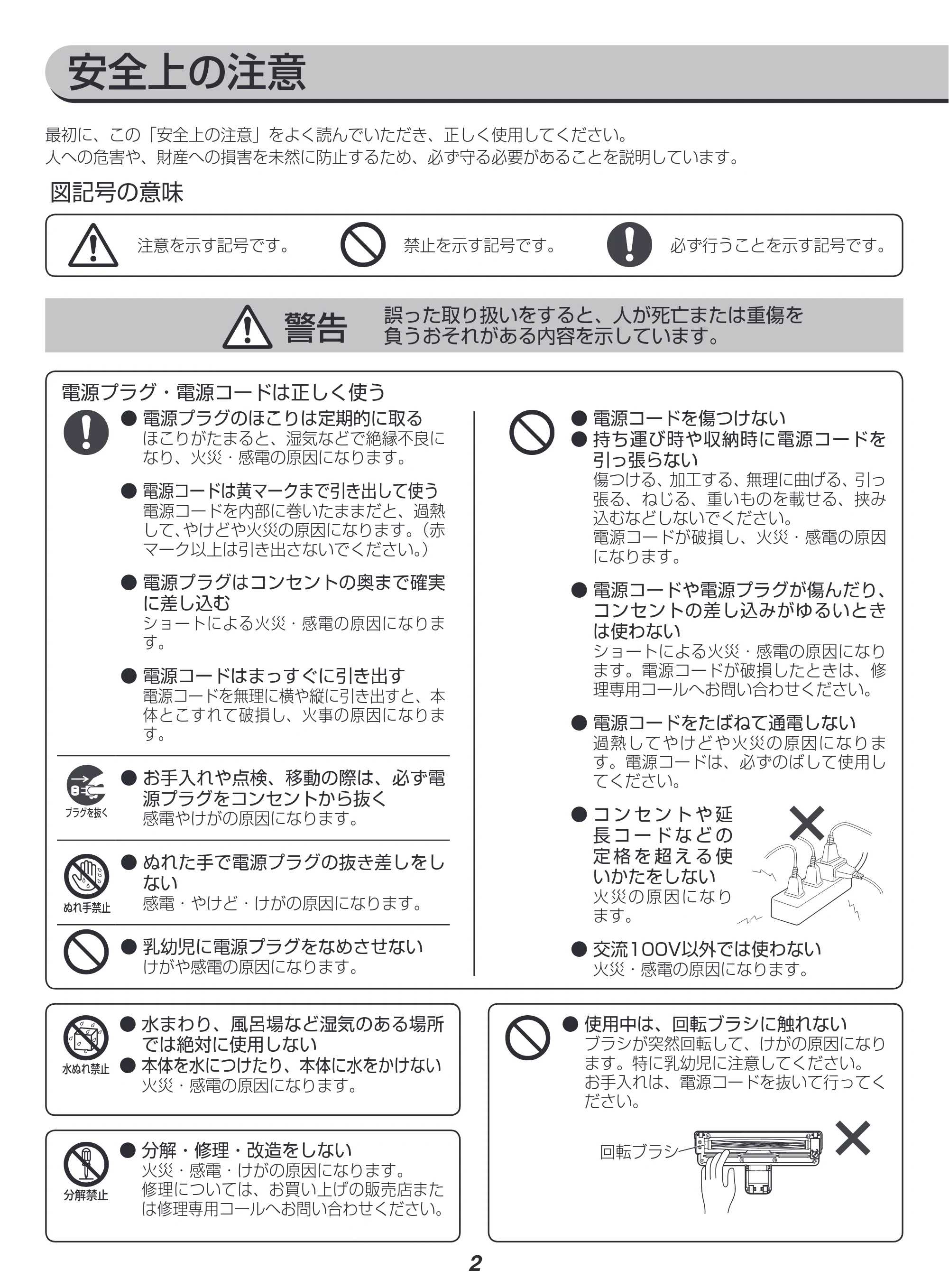 アイリスオーヤマ KIC-CTA3 取扱説明書 — 原本ページ — 2ページ