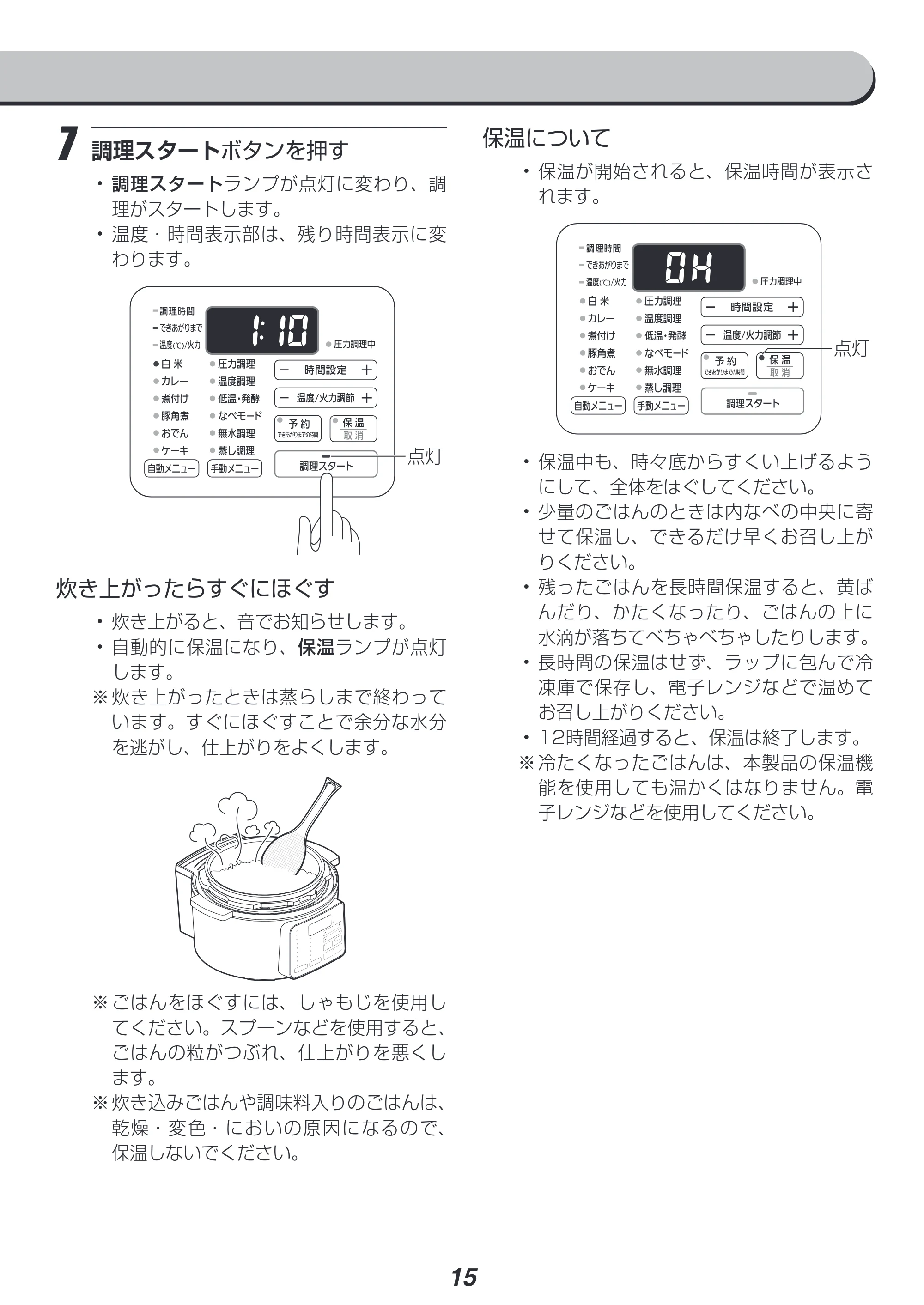 アイリスオーヤマ PC-MA2 取扱説明書 — 原本ページ — 15ページ