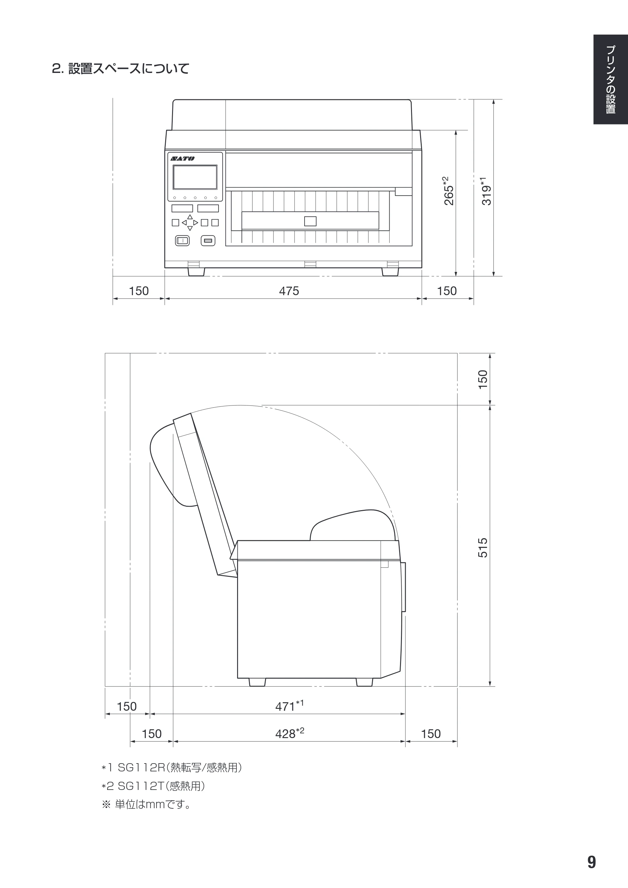 サトー SG112T / R 取扱説明書（第3版） — 原本ページ — 11ページ