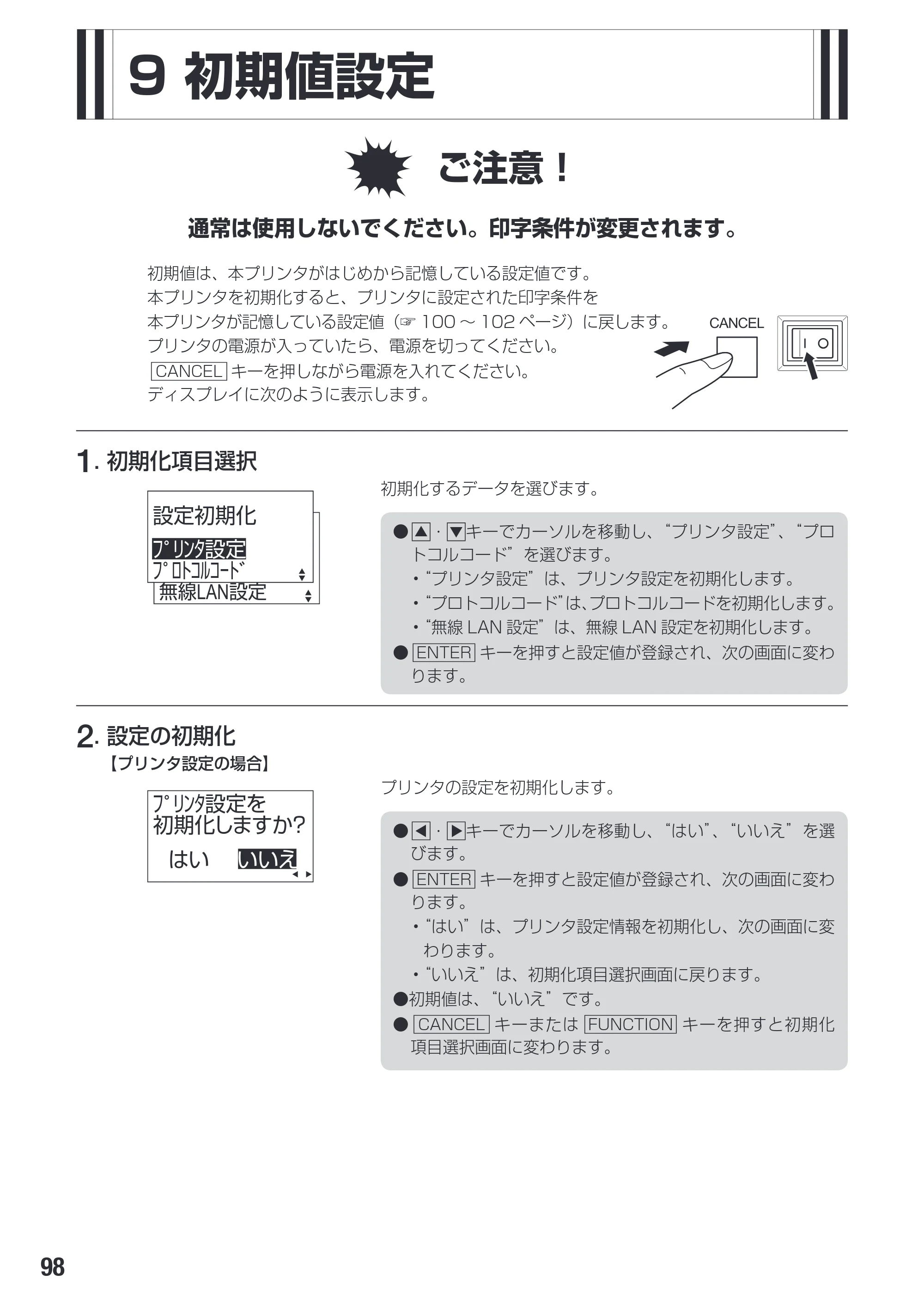 サトー SG112T / R 取扱説明書（第3版） — 原本ページ — 100ページ