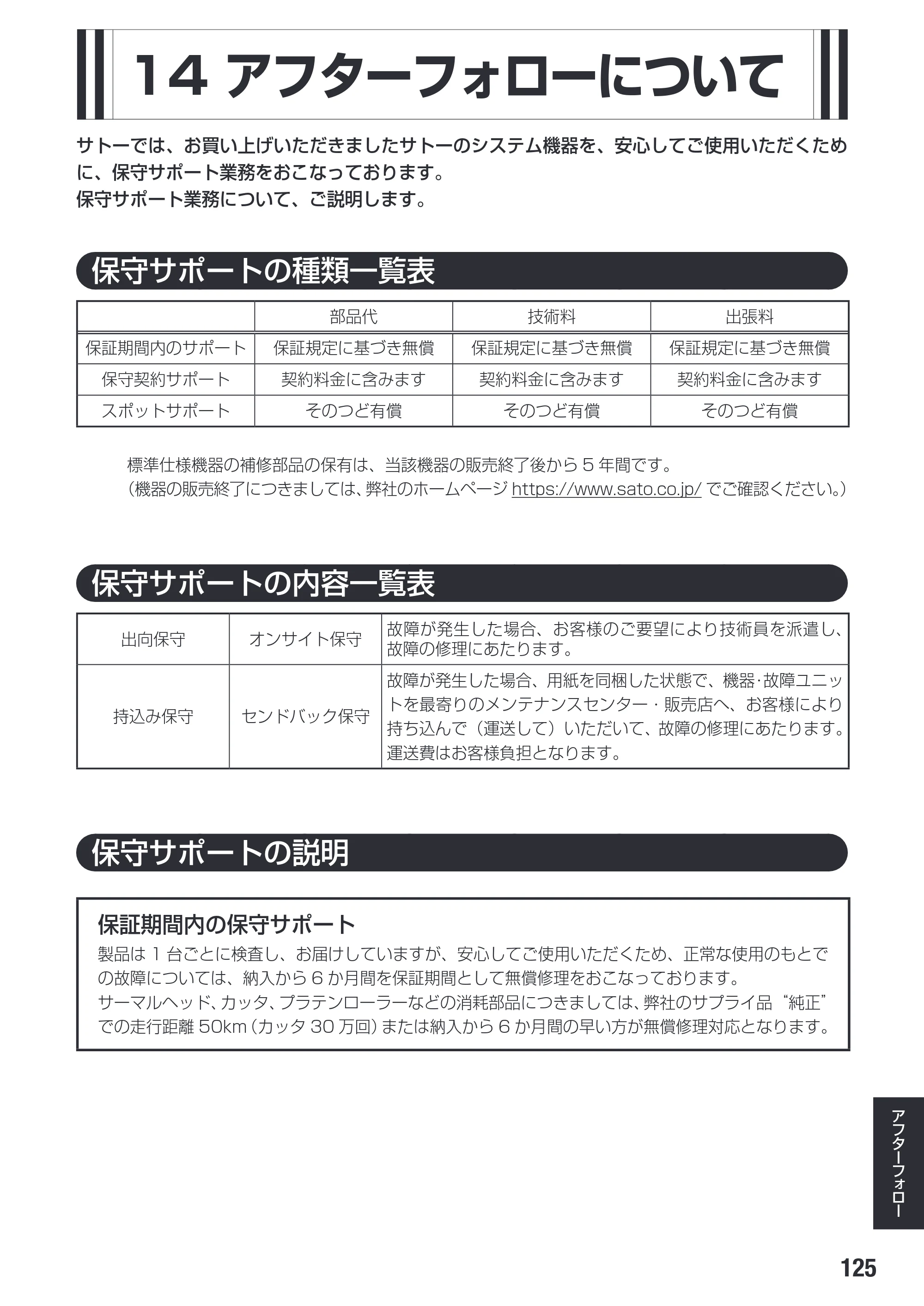 サトー SG112T / R 取扱説明書（第3版） — 原本ページ — 127ページ