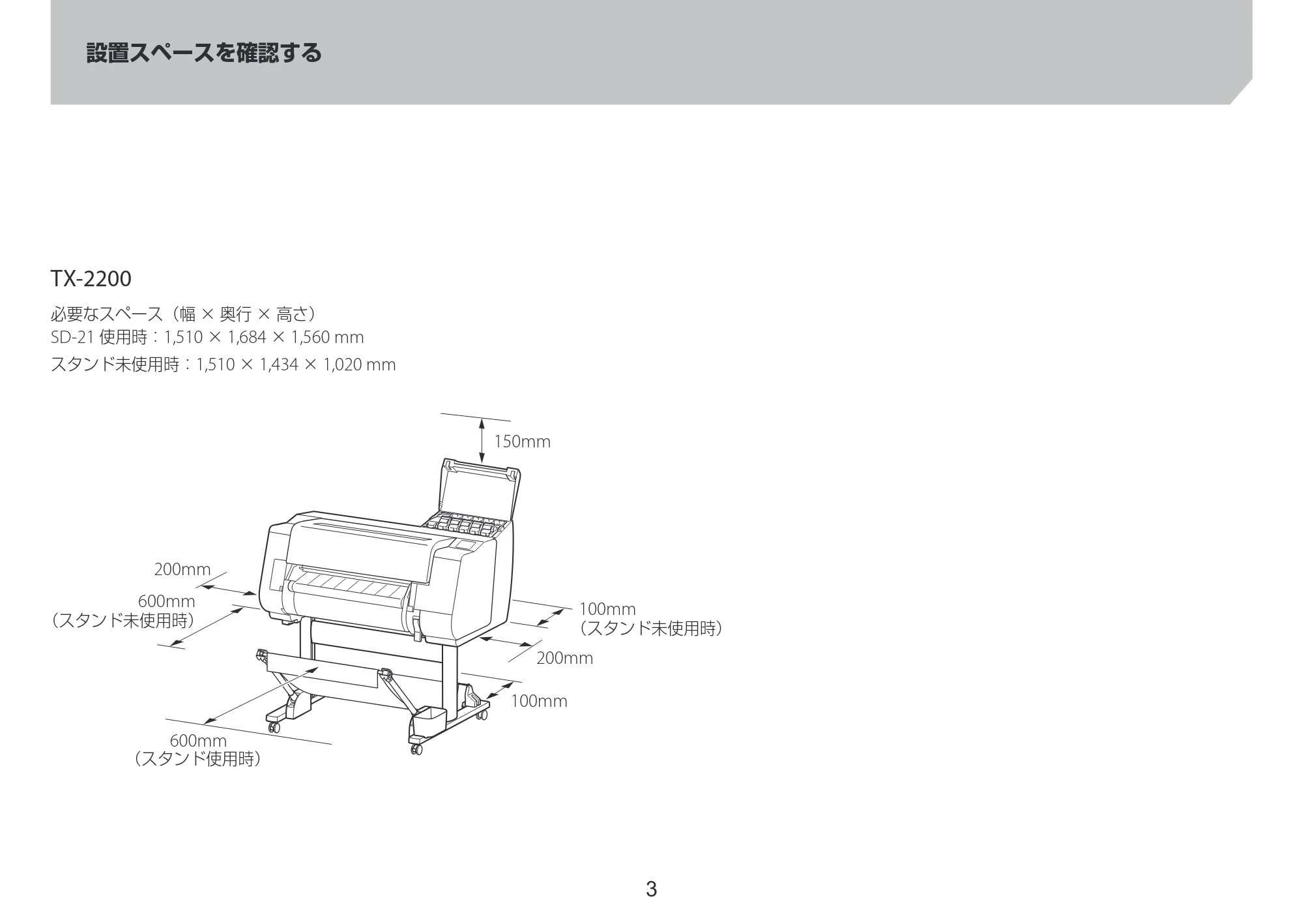 キヤノン TX-4200・TX-3200・TX-2200 TX-4200 TX-3200 TX-2200 設置ガイド 2024年10月2日掲載（PDF：2.72MB） — 原本ページ — 3ページ