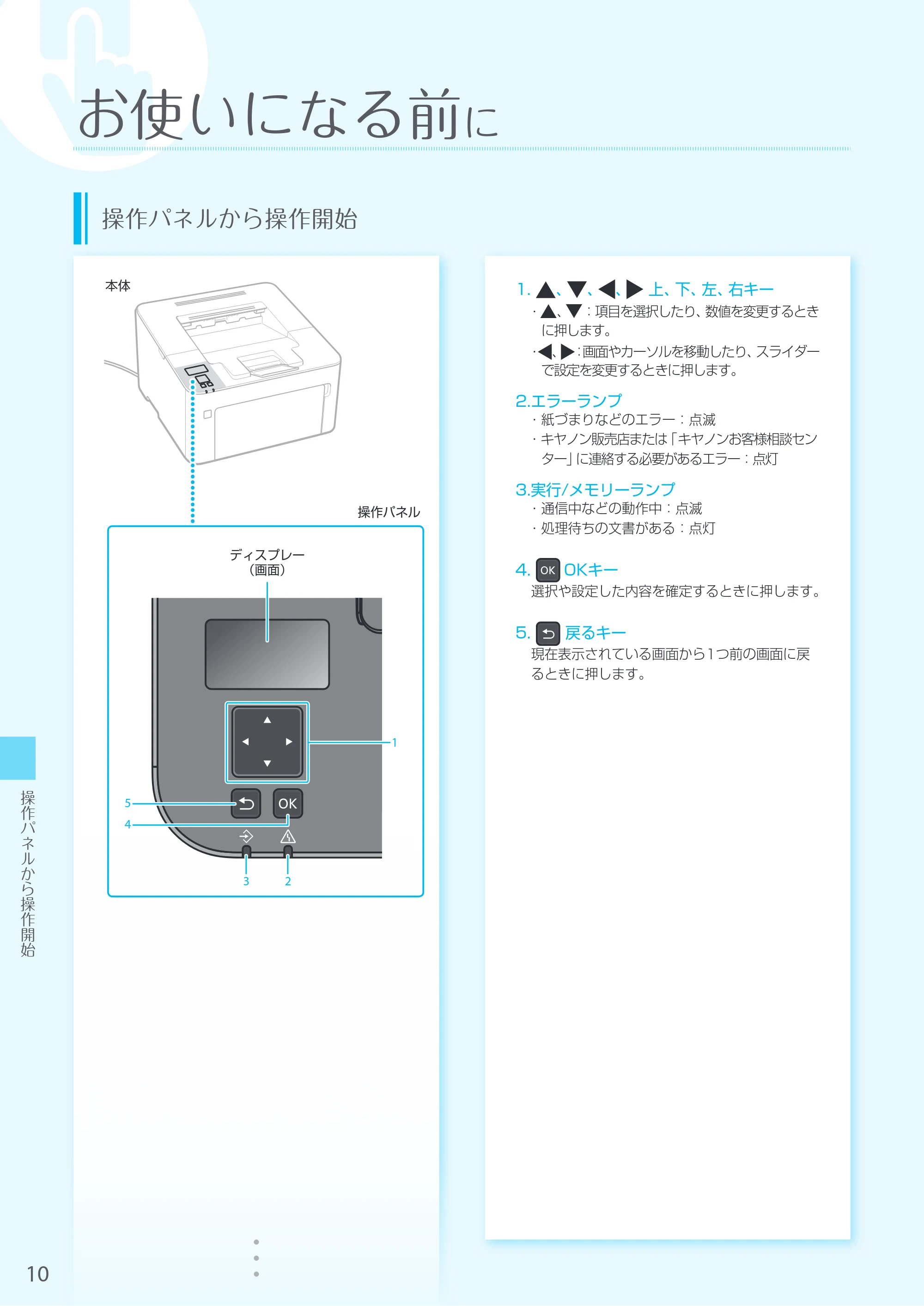キヤノン LBP162/LBP162L/LBP161 はじめにお読みください 2019年5月15日掲載（PDF：6.59MB） — 原本ページ — 10ページ