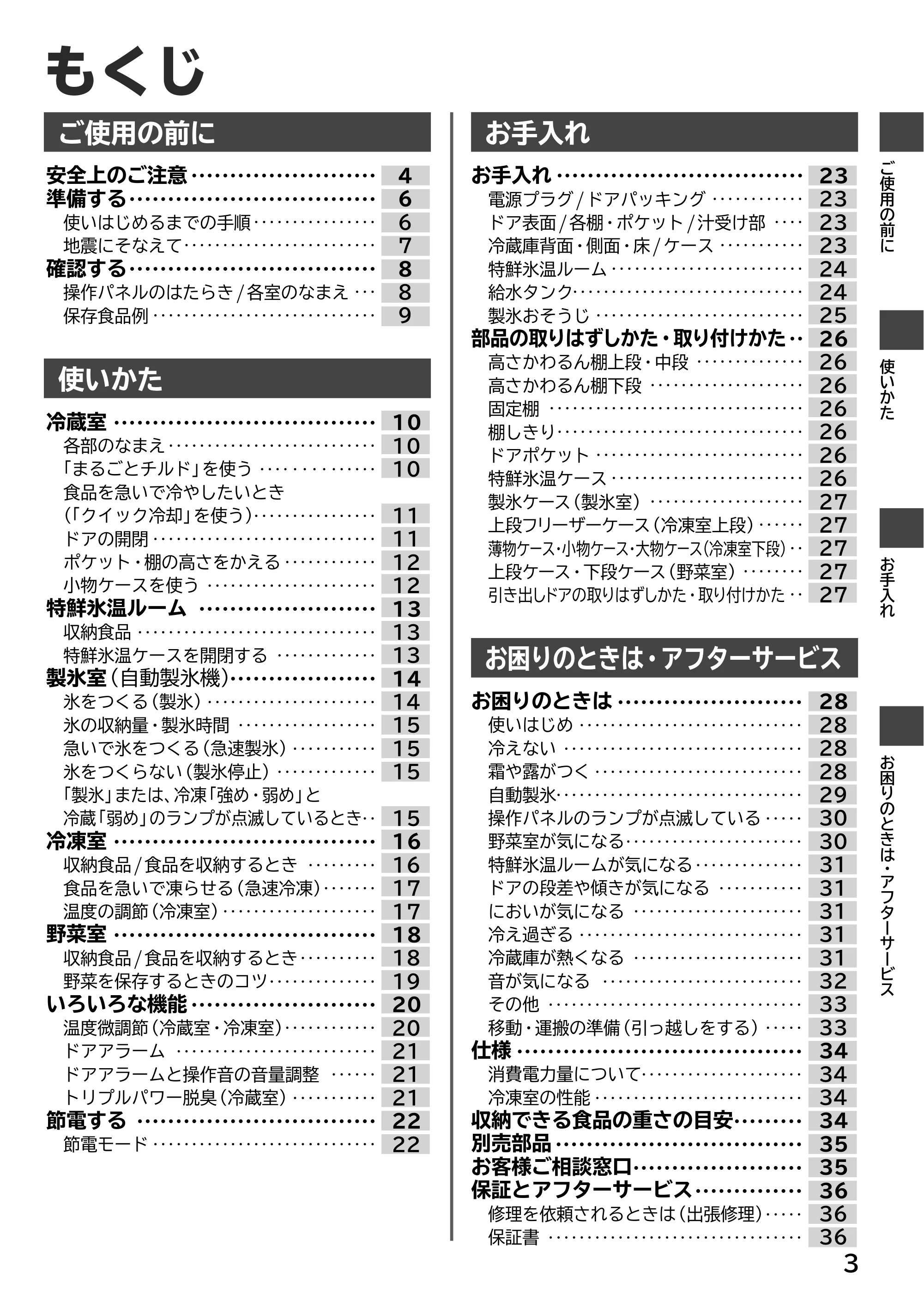 日立 R-H54XG 取扱説明書 — 原本ページ — 3ページ