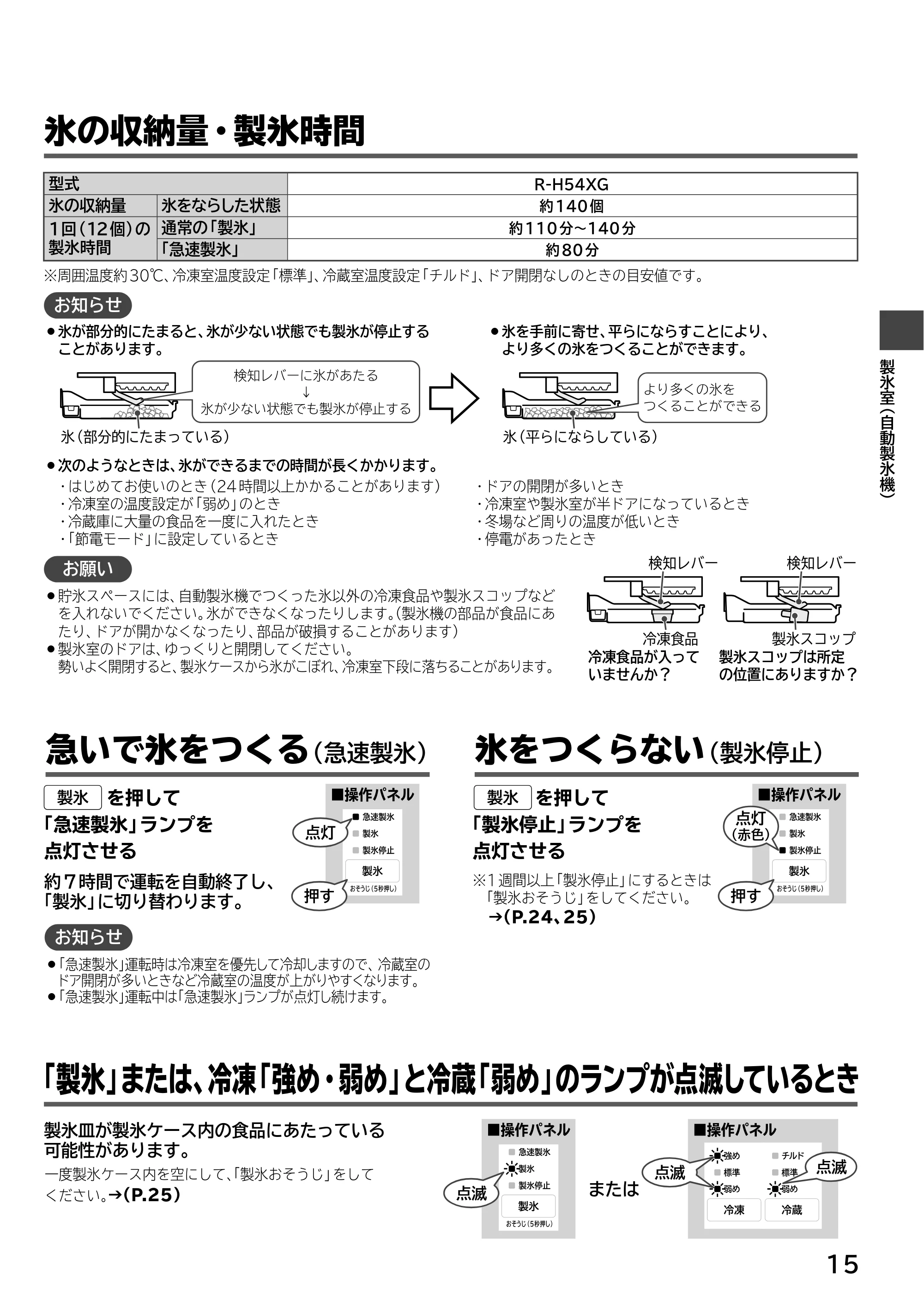日立 R-H54XG 取扱説明書 — 原本ページ — 15ページ