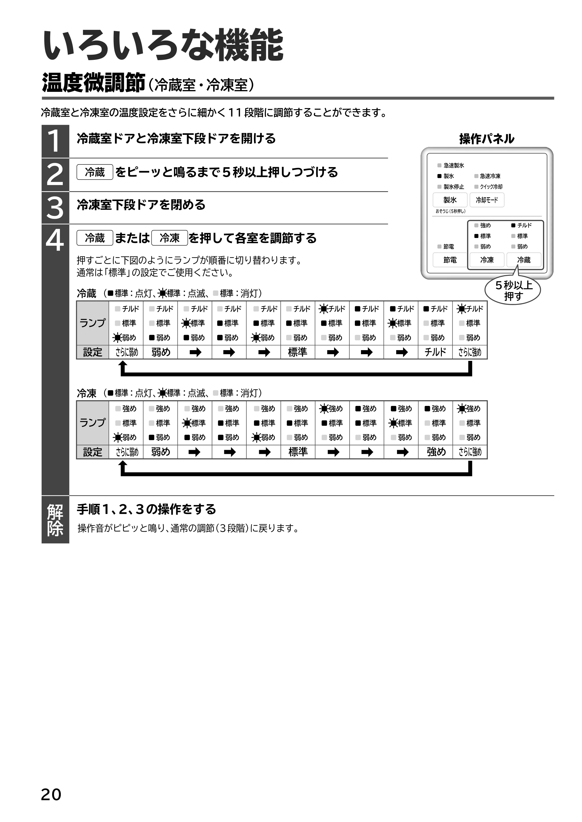 日立 R-H54XG 取扱説明書 — いろいろな機能 — 原本ページ — 20ページ