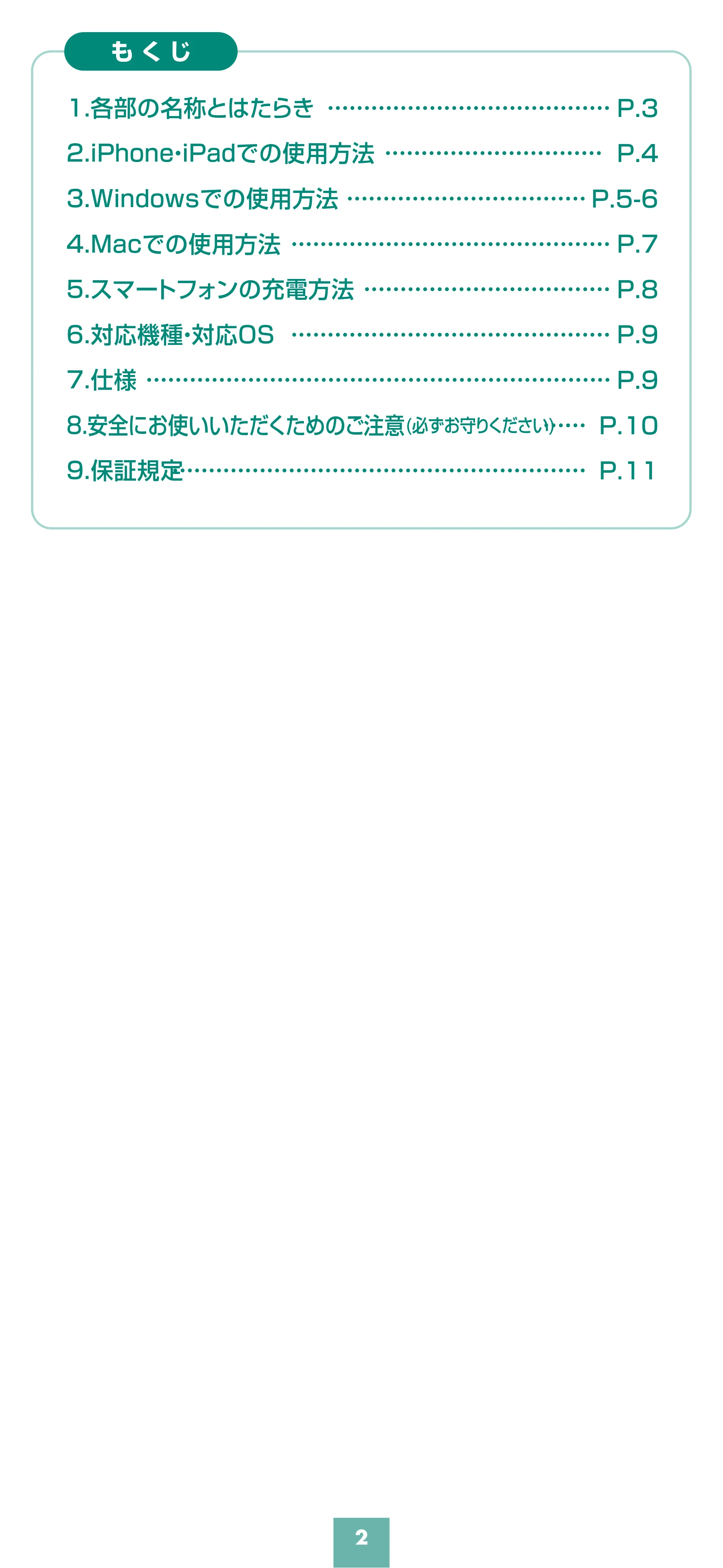 サンワサプライ 600-IPCLED128G / 600-IPCLED256G / 600-IPCLED512G 取扱説明書 — 原本ページ — 2ページ
