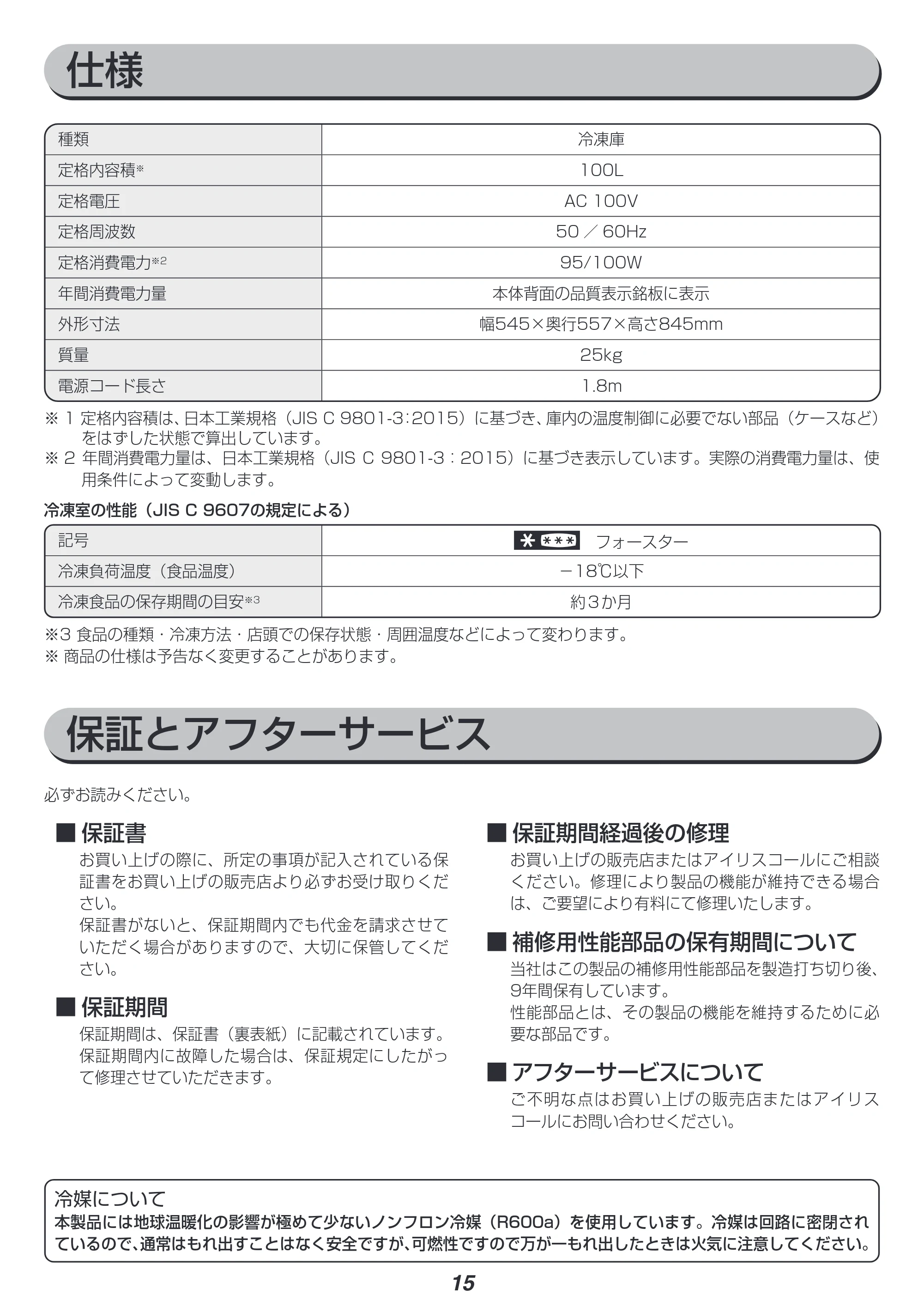 アイリスオーヤマ ICSD-10C 取扱説明書 — 原本ページ — 15ページ