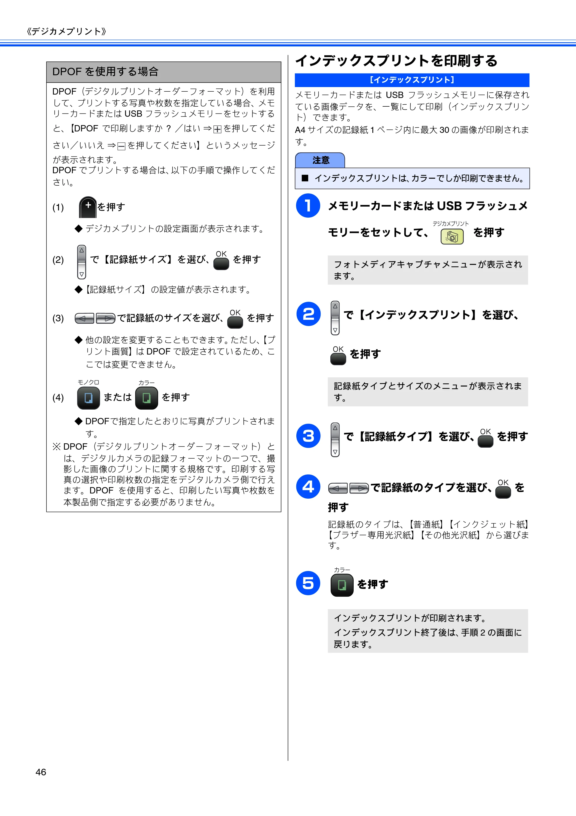 ブラザー DCP-770CN 取扱説明書（本体） — インデックスプリントを印刷する — 原本ページ — 48ページ