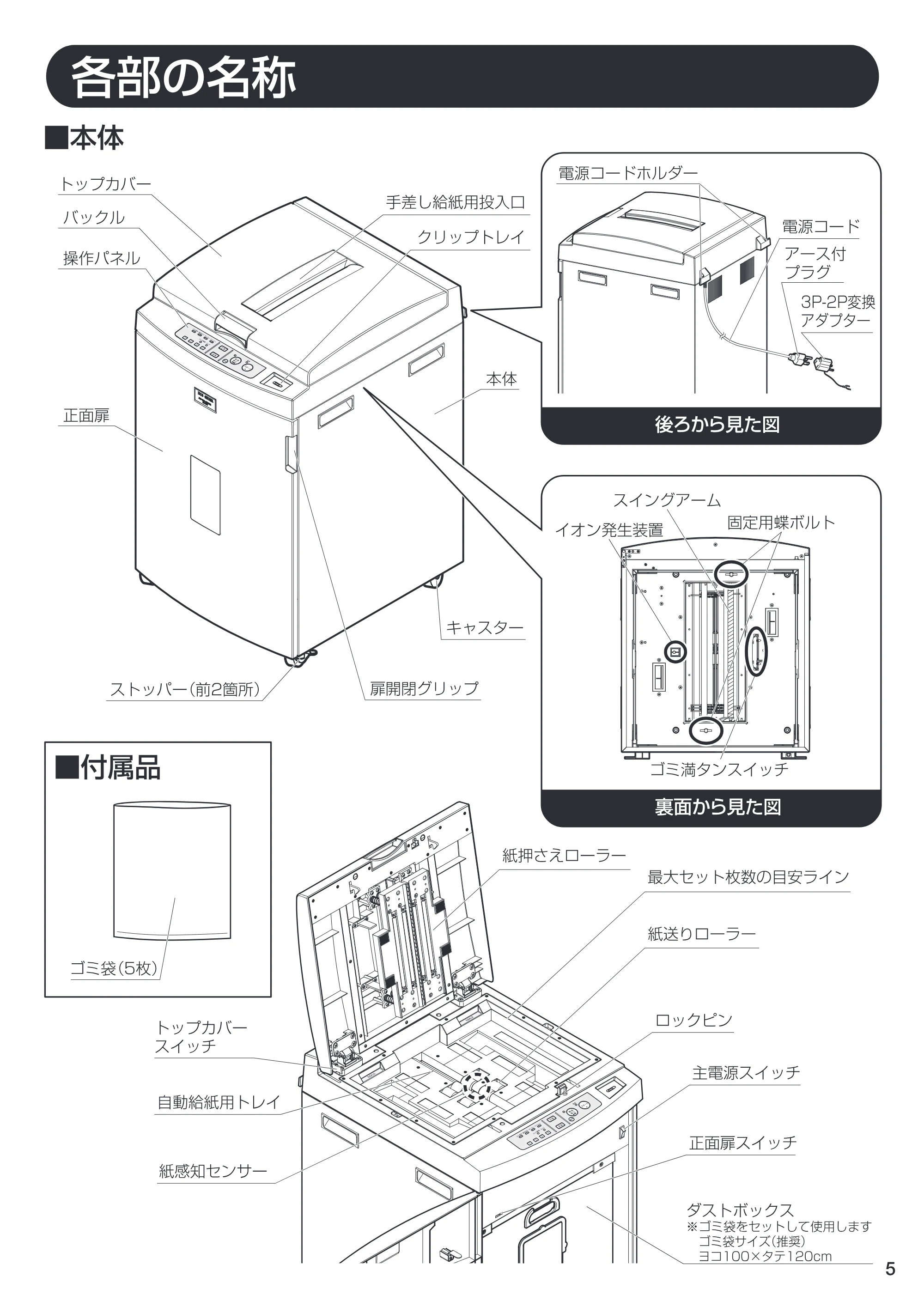 アイリスオーヤマ BUF300C-W 取扱説明書 — P05 [Converted] — 原本ページ — 5ページ