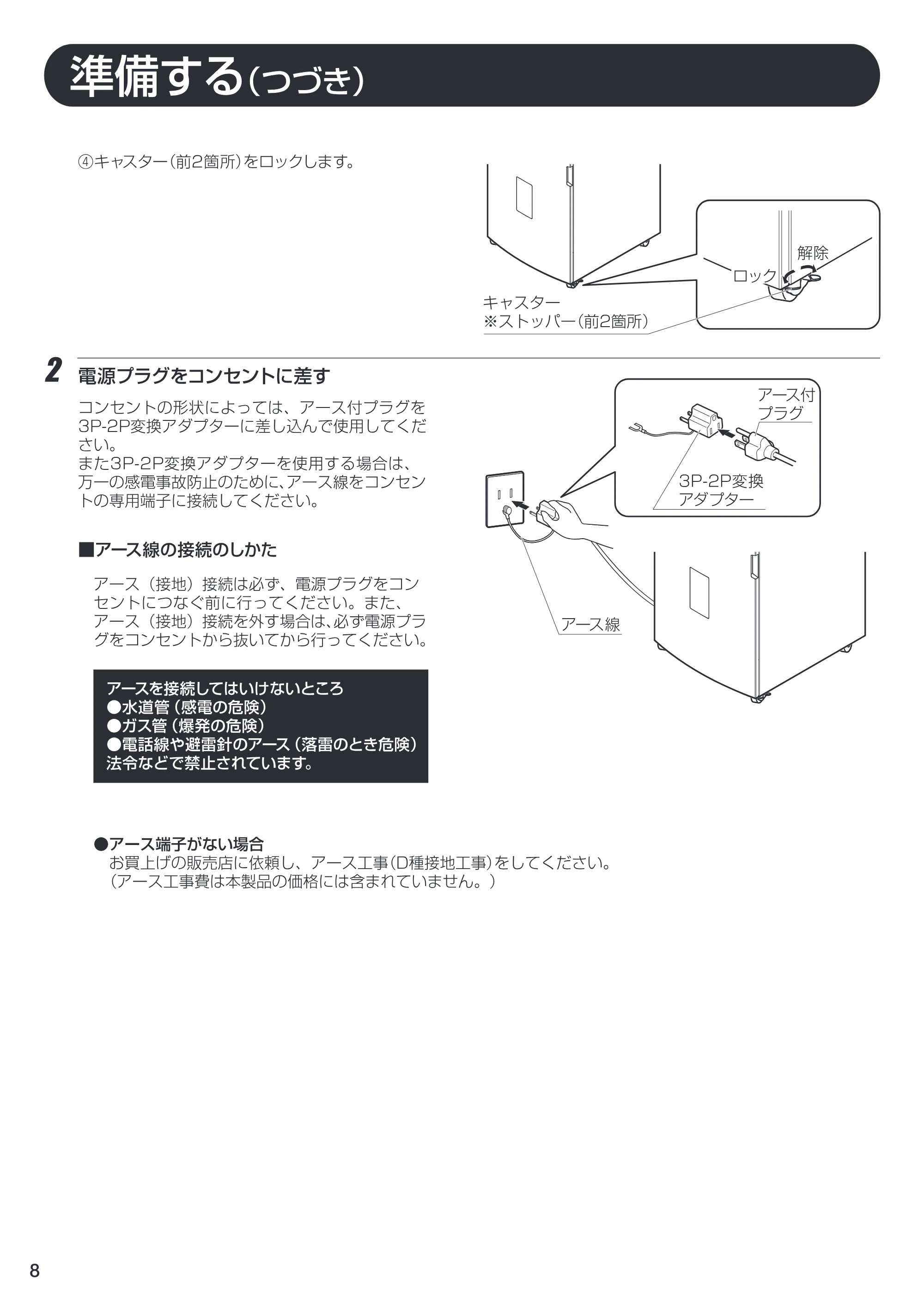 アイリスオーヤマ BUF300C-W 取扱説明書 — P08 [Converted] — 原本ページ — 8ページ