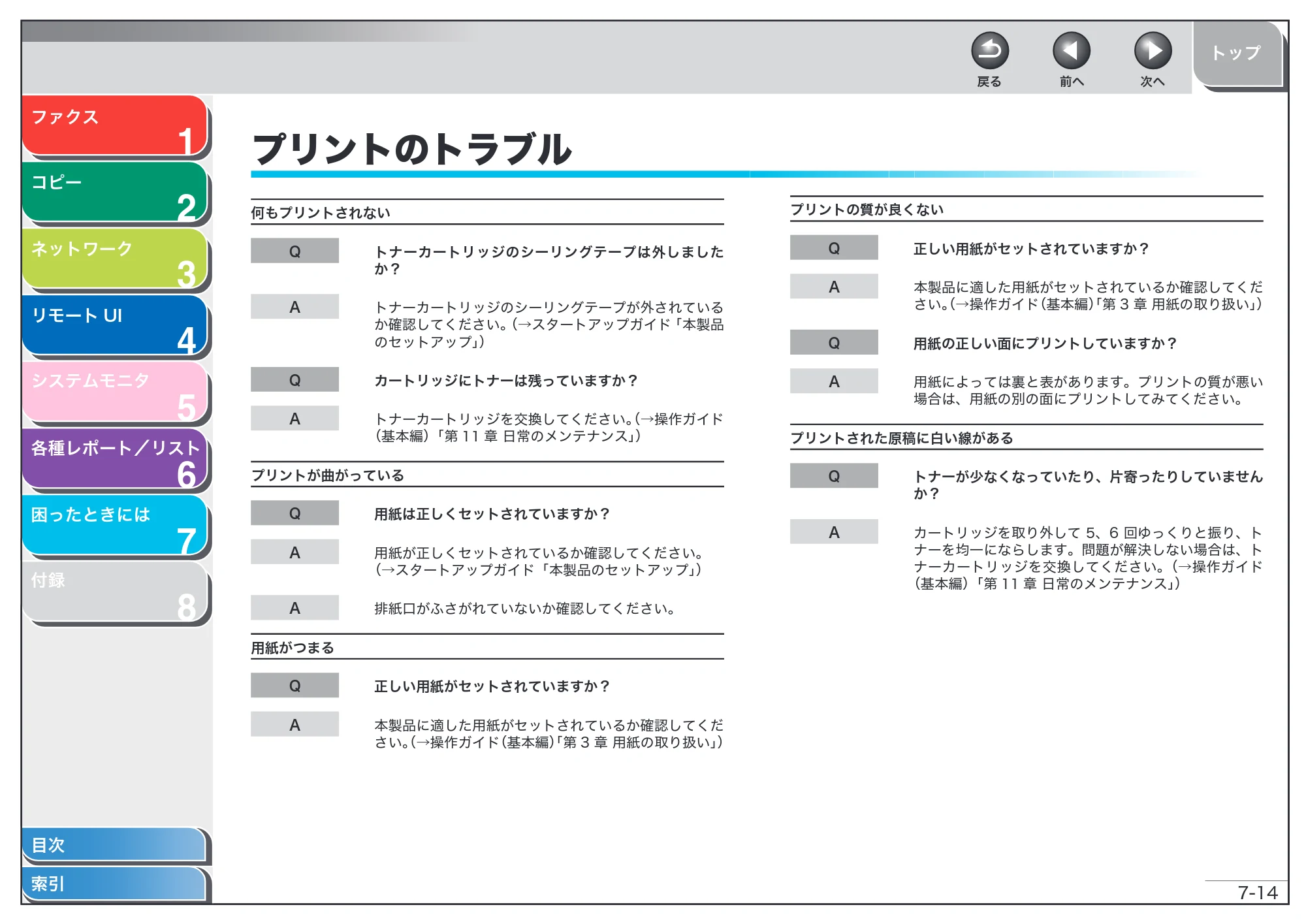 キヤノン MF6570 操作ガイド （応用編） （PDF形式／6.82Mバイト） — プリントのトラブル — 原本ページ — 111ページ