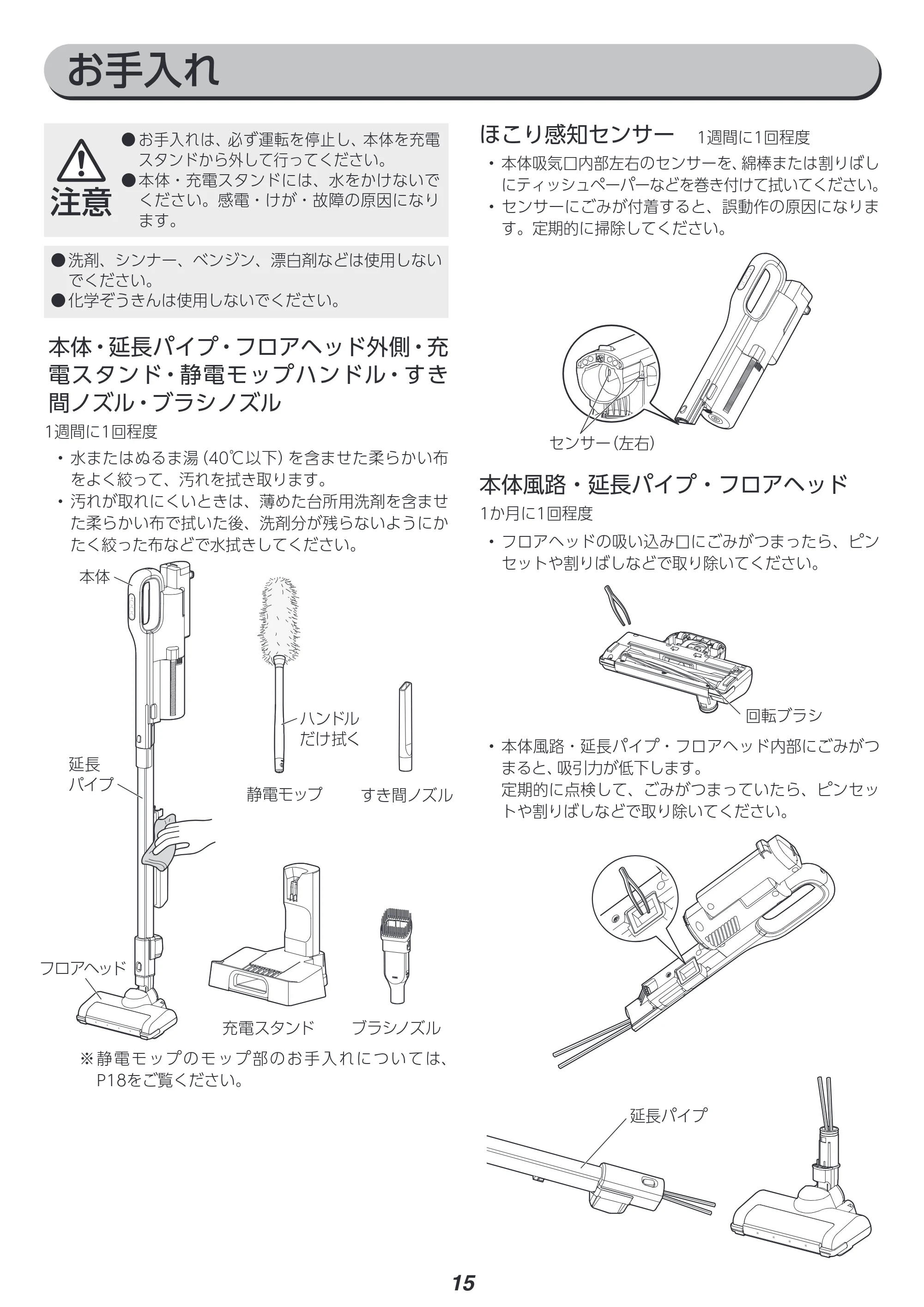アイリスオーヤマ SCD-C12BP 取扱説明書 — 原本ページ — 15ページ