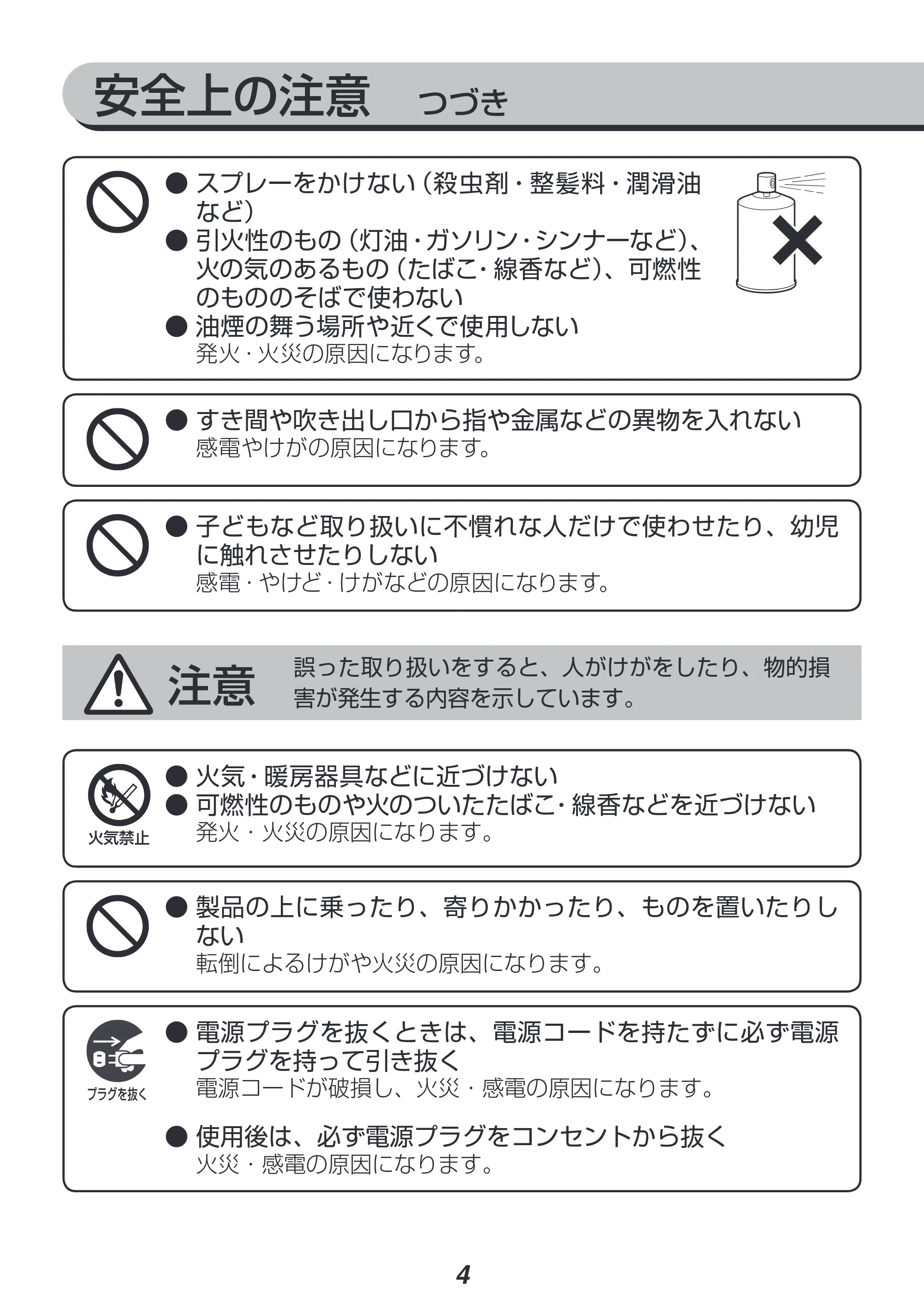 アイリスオーヤマ UHM-280B 取扱説明書 — 原本ページ — 4ページ