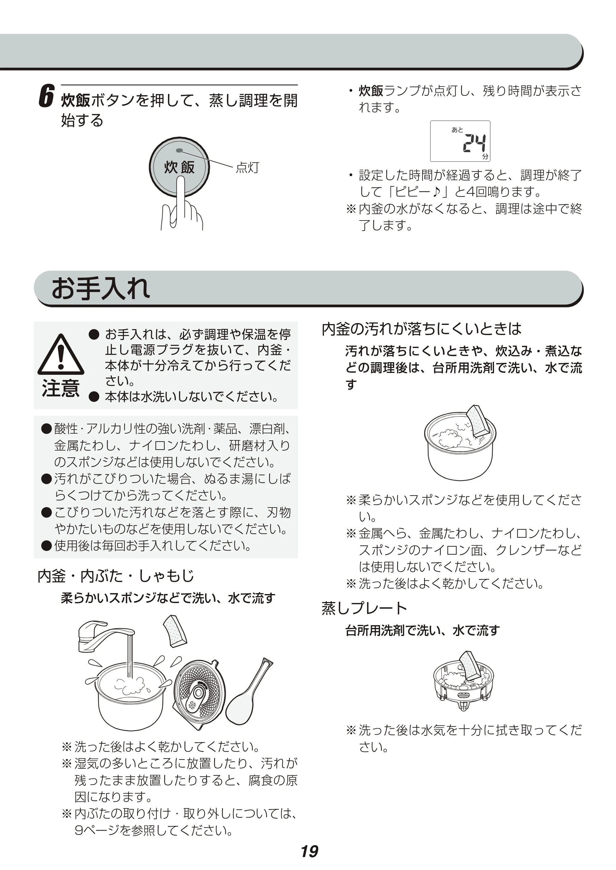 アイリスオーヤマ RC-IB30 取扱説明書 — 原本ページ — 19ページ