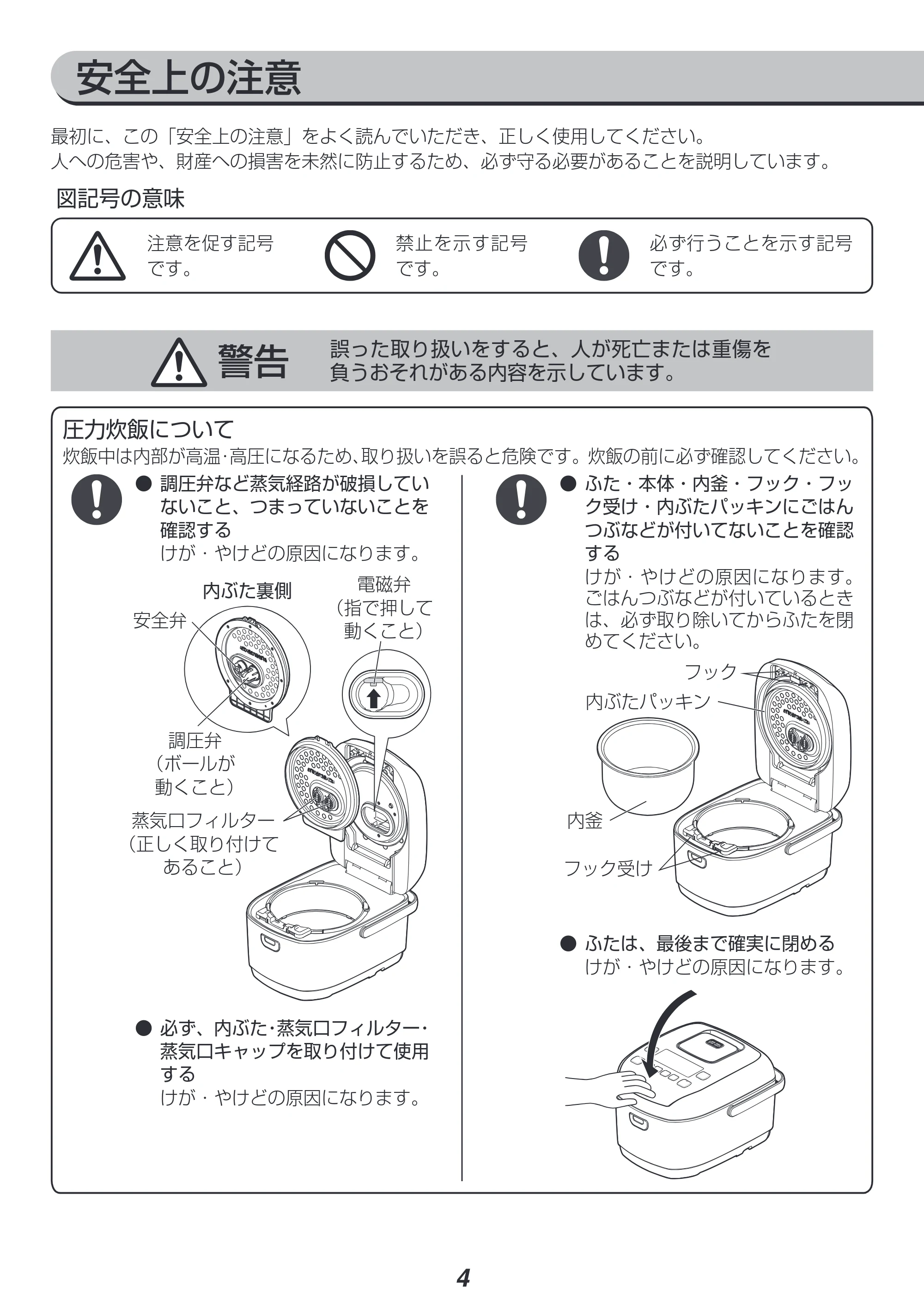 アイリスオーヤマ KRC-PD50 取扱説明書 — 原本ページ — 4ページ