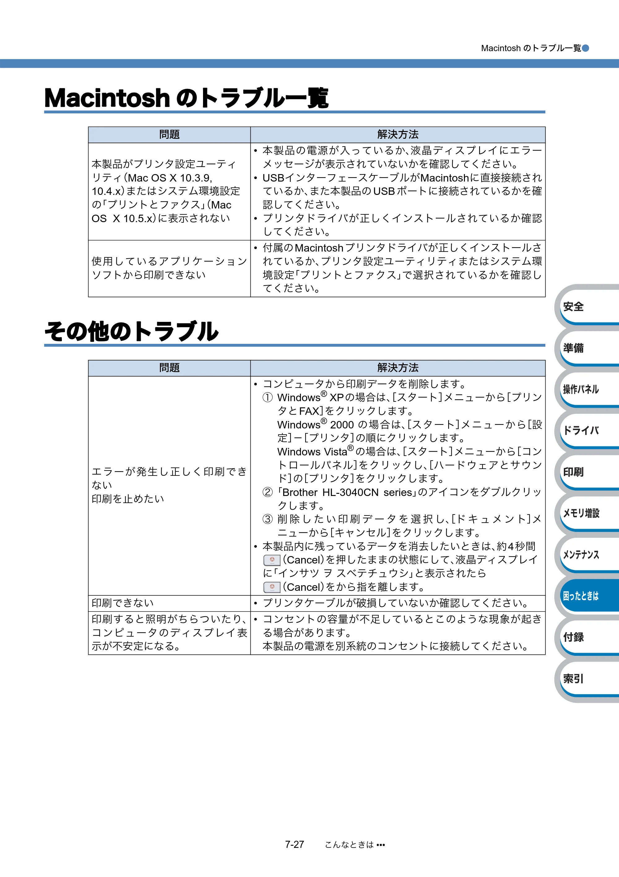 ブラザー HL-3040CN ユーザーズガイド ~基本編~ — 原本ページ — 200ページ