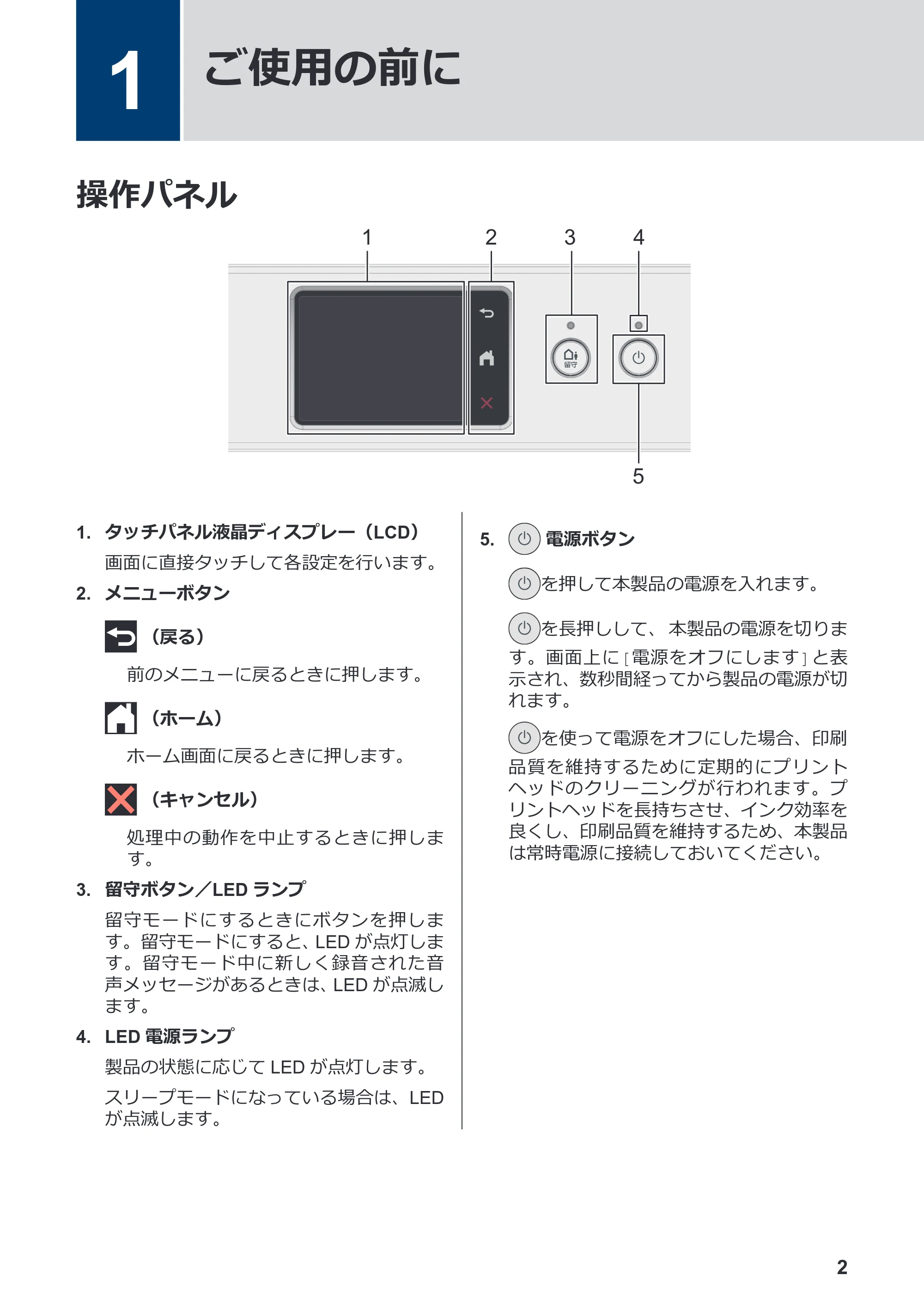 ブラザー MFC-J943DN / MFC-J943DWN / MFC-J742DN / MFC-J742DWN かんたん操作ガイド — 1 ご使用の前に — 原本ページ — 3ページ