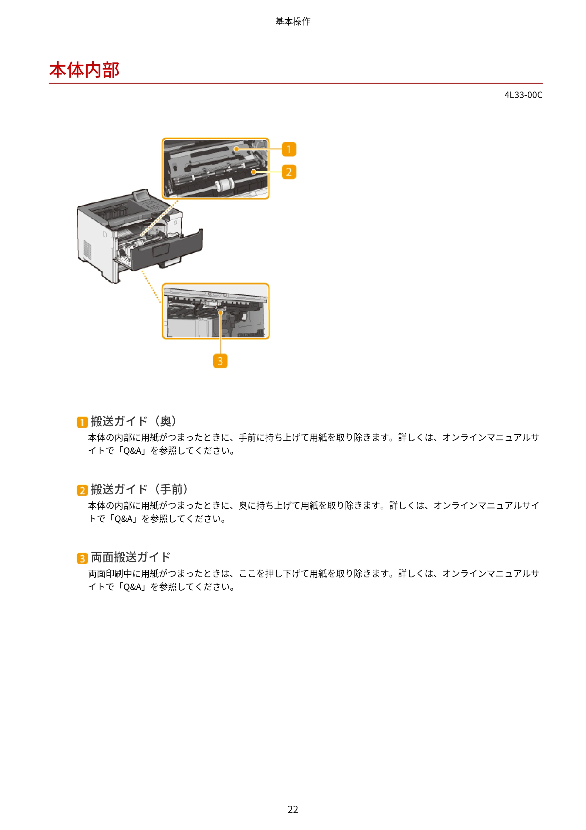 キヤノン LBP322i/LBP321 ユーザーズガイド 2026年6月25日更新(PDF:8.73MB) — 本体内部 — 原本ページ — 28ページ