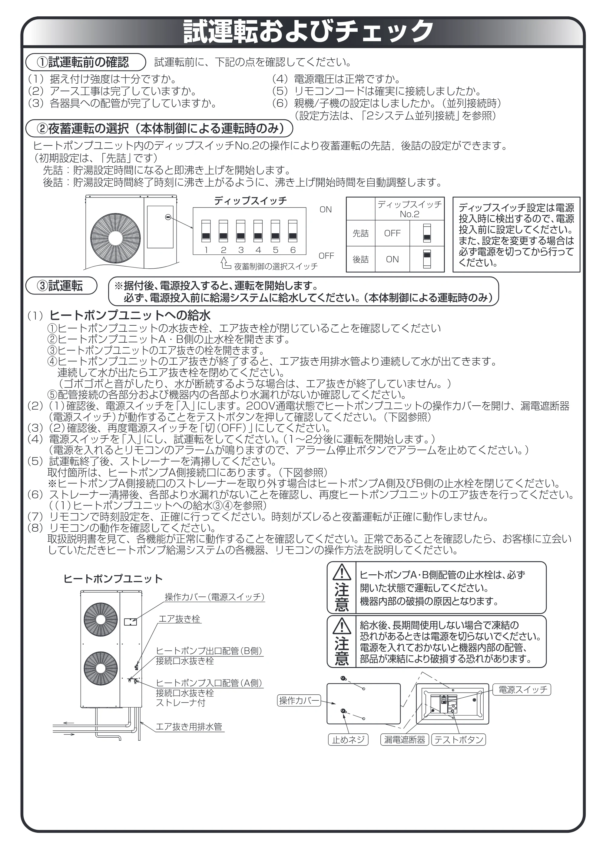 日立 RHK-15YH 取扱説明書 — 試運転およびチェック — 原本ページ — 33ページ